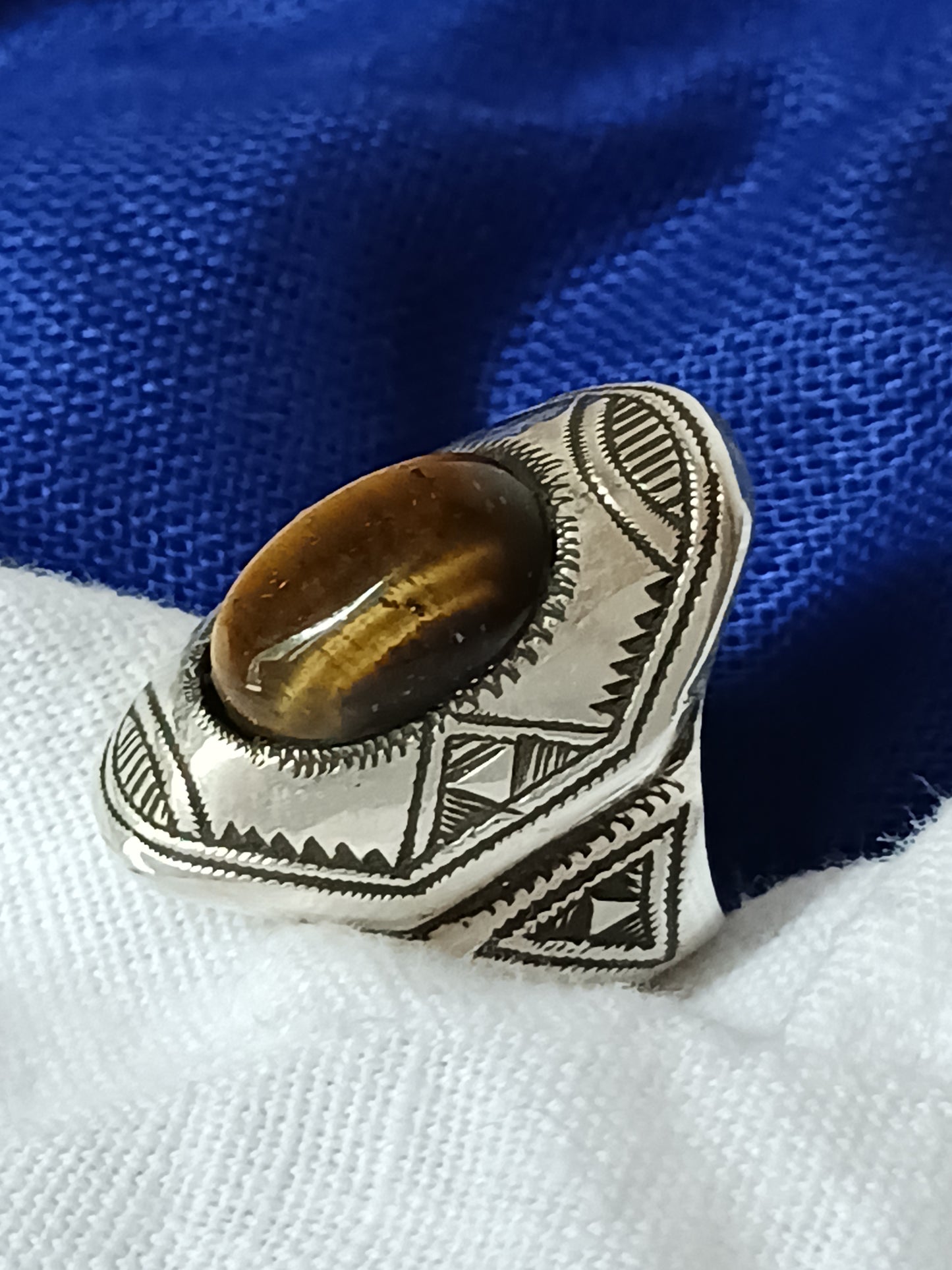 Bague touareg en argent massif