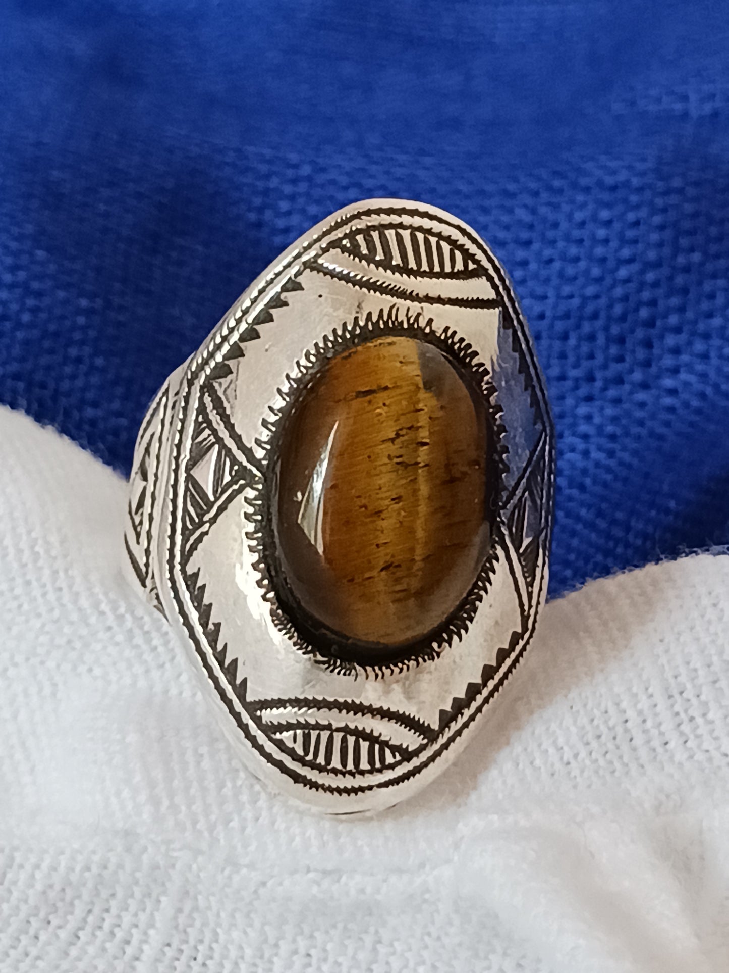 Bague touareg en argent massif