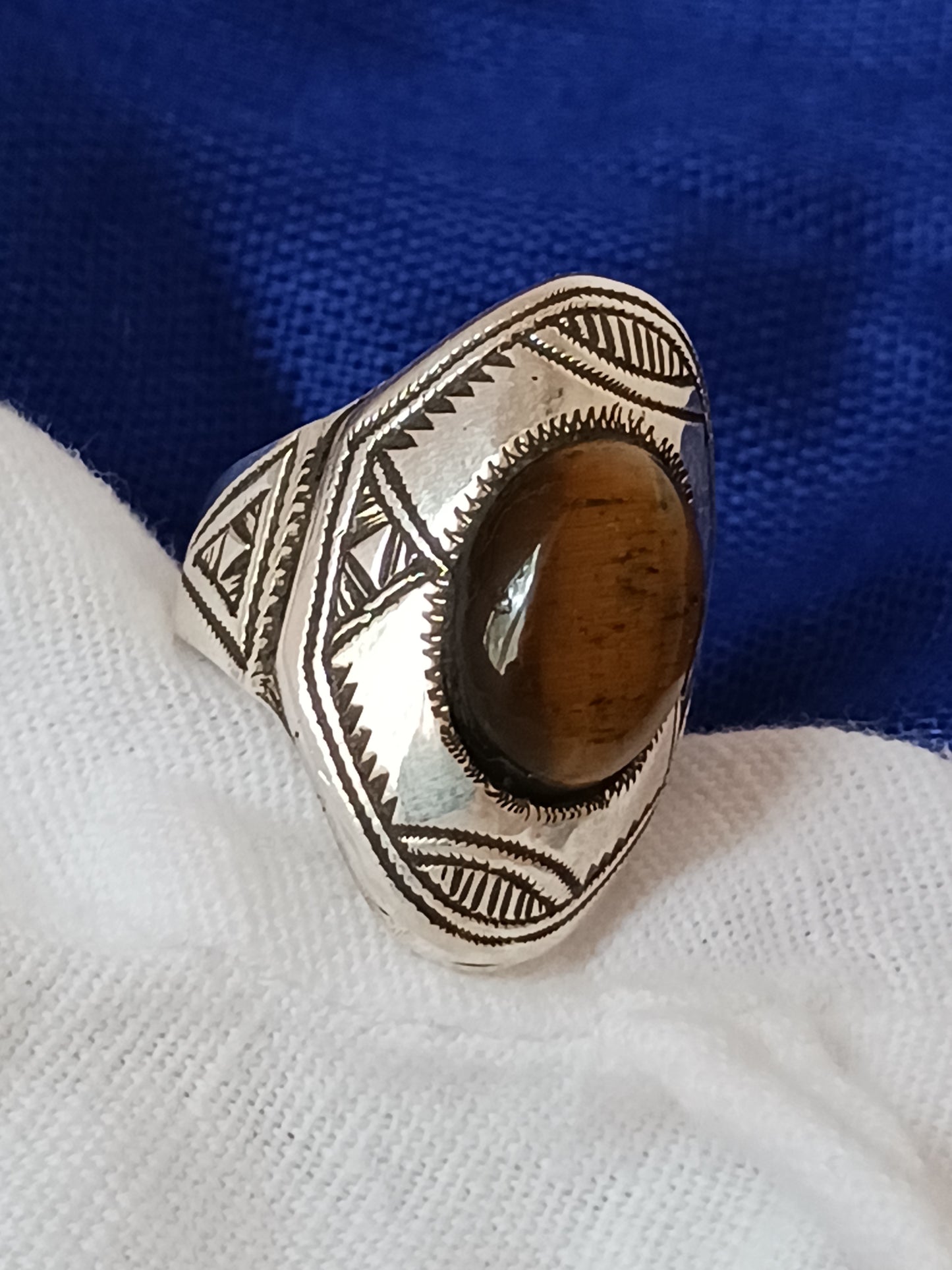 Bague touareg en argent massif