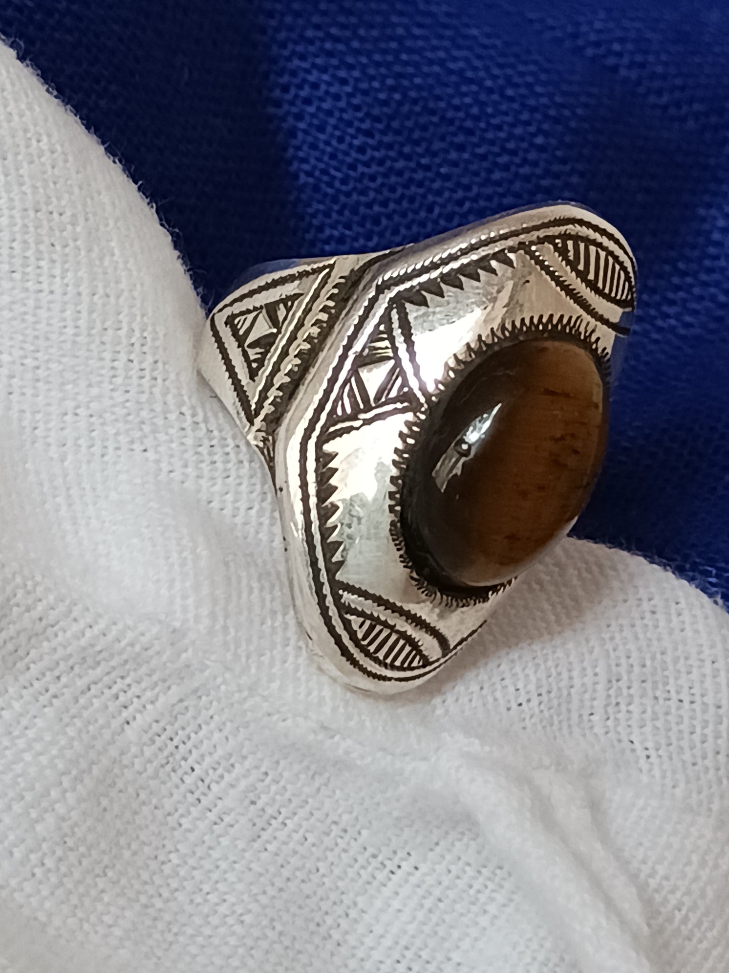 Bague touareg en argent massif