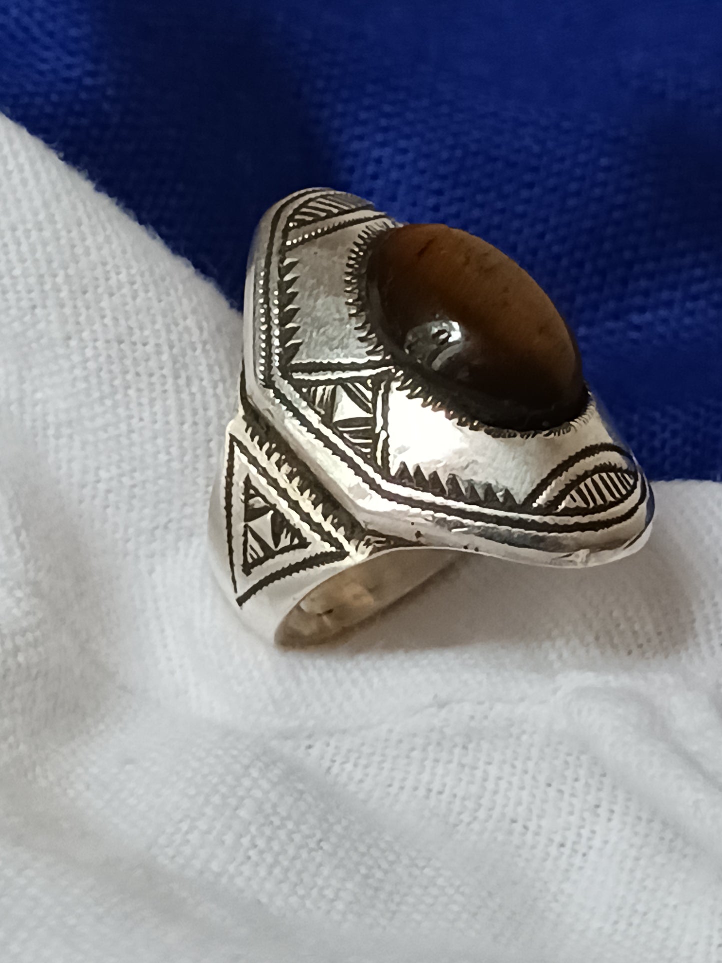 Bague touareg en argent massif