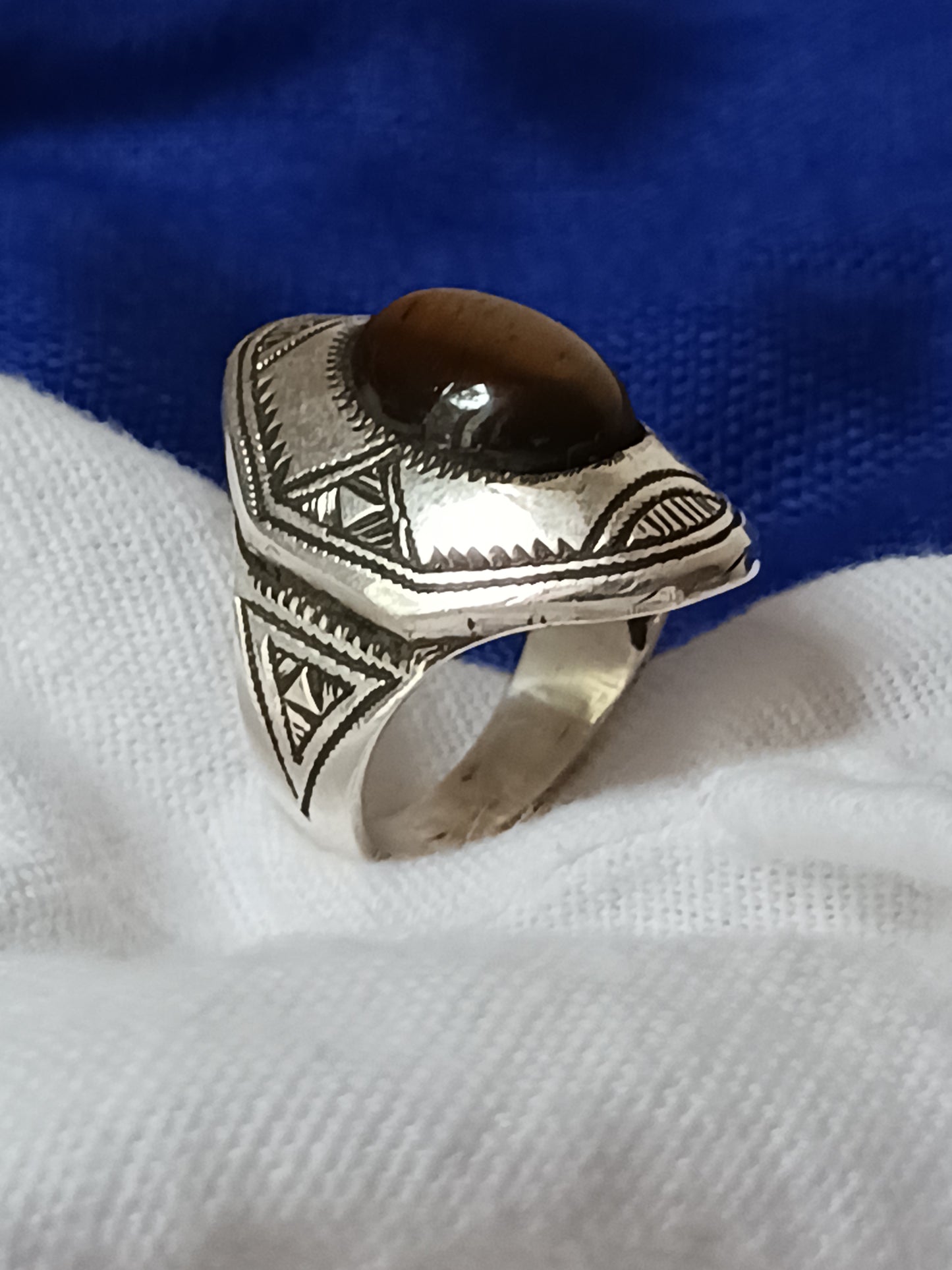 Bague touareg en argent massif