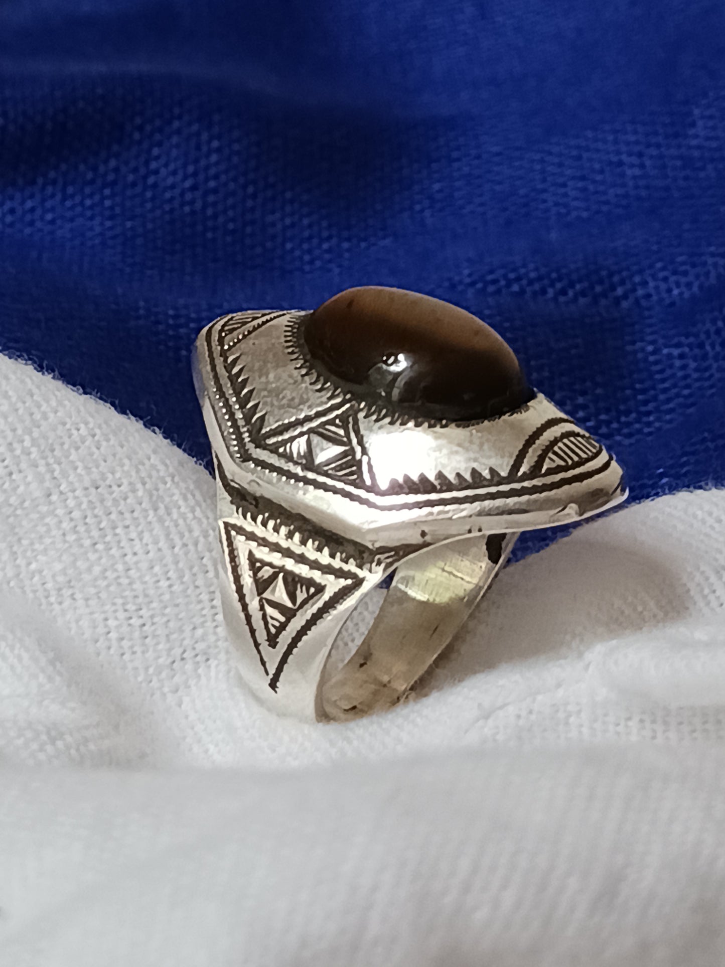 Bague touareg en argent massif