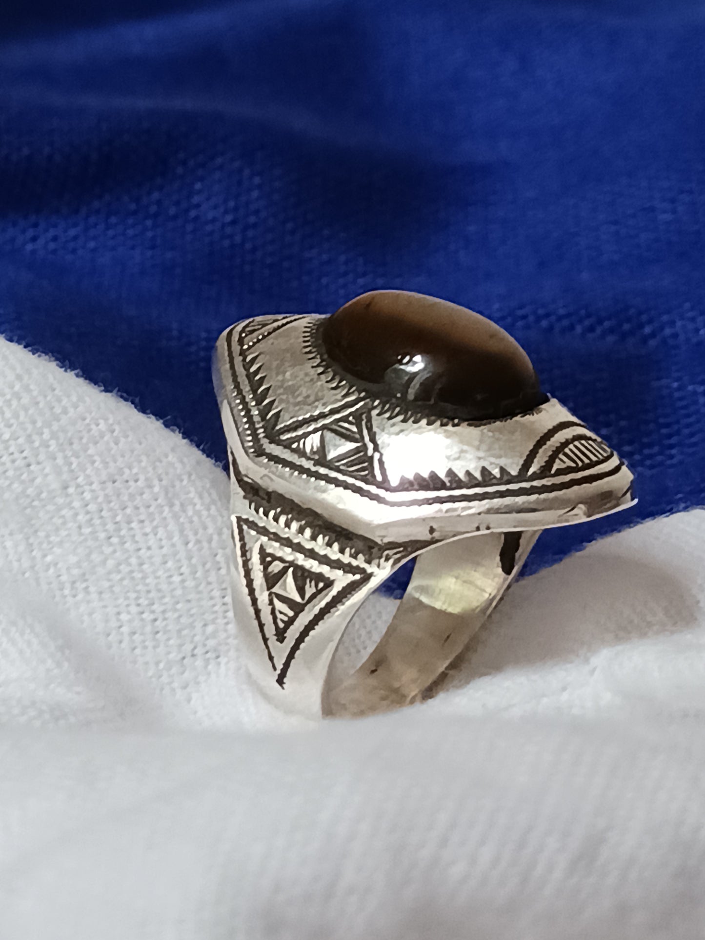 Bague touareg en argent massif