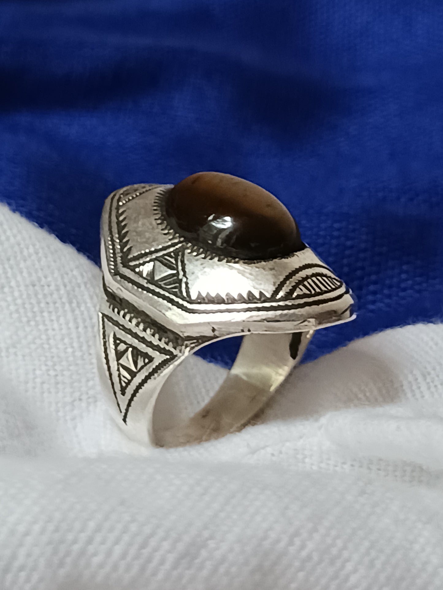Bague touareg en argent massif