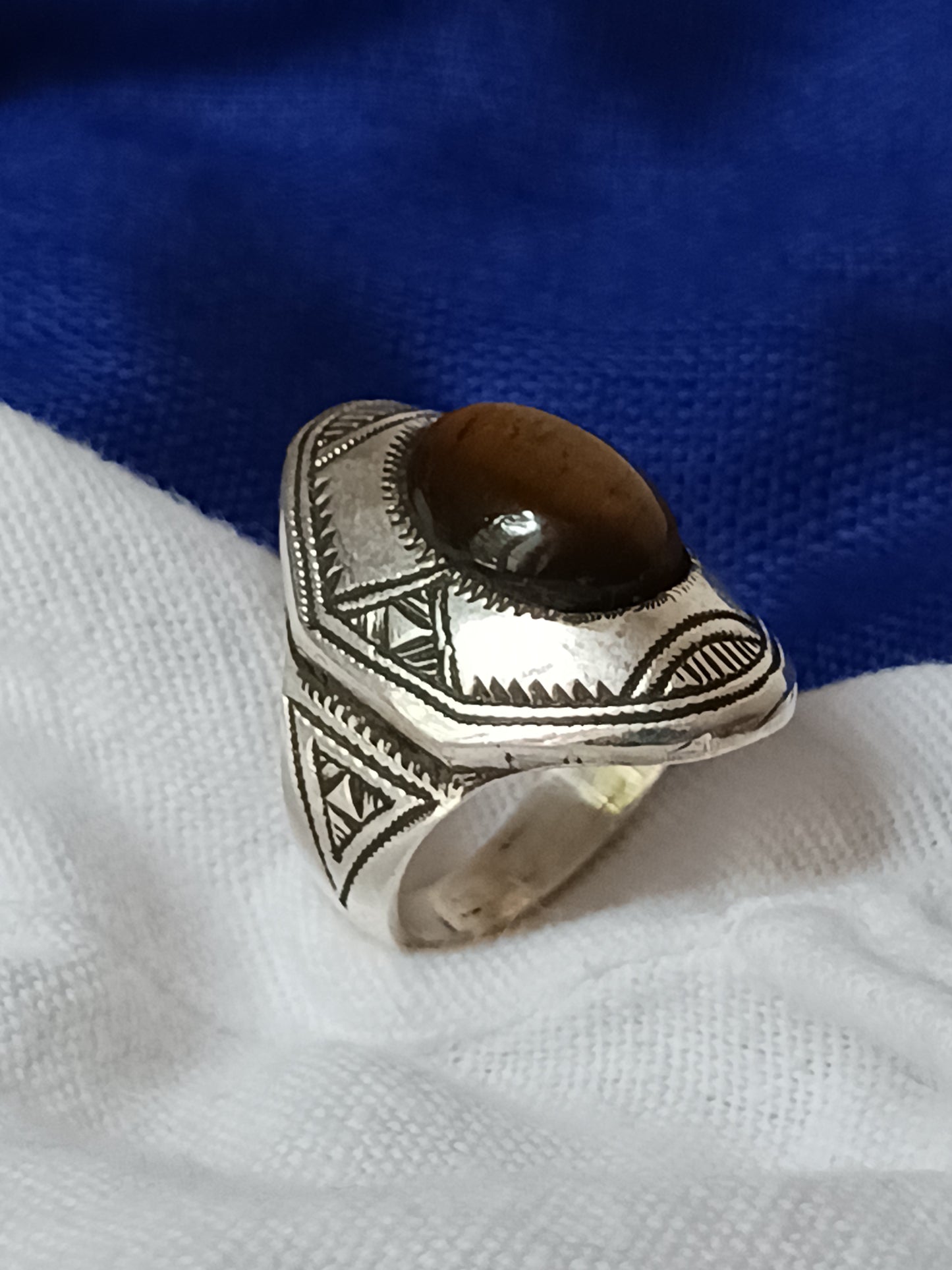 Bague touareg en argent massif