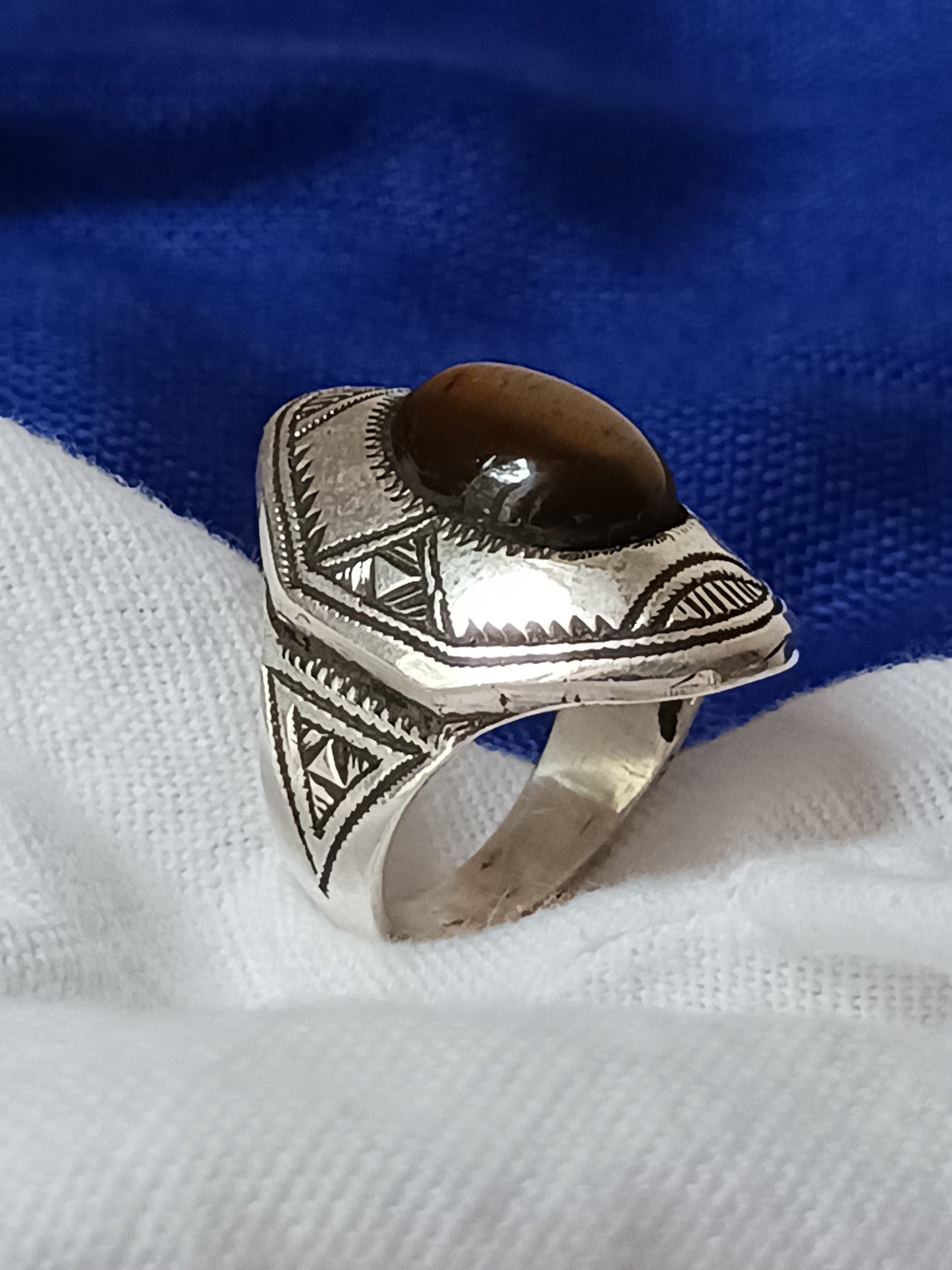 Bague touareg en argent massif
