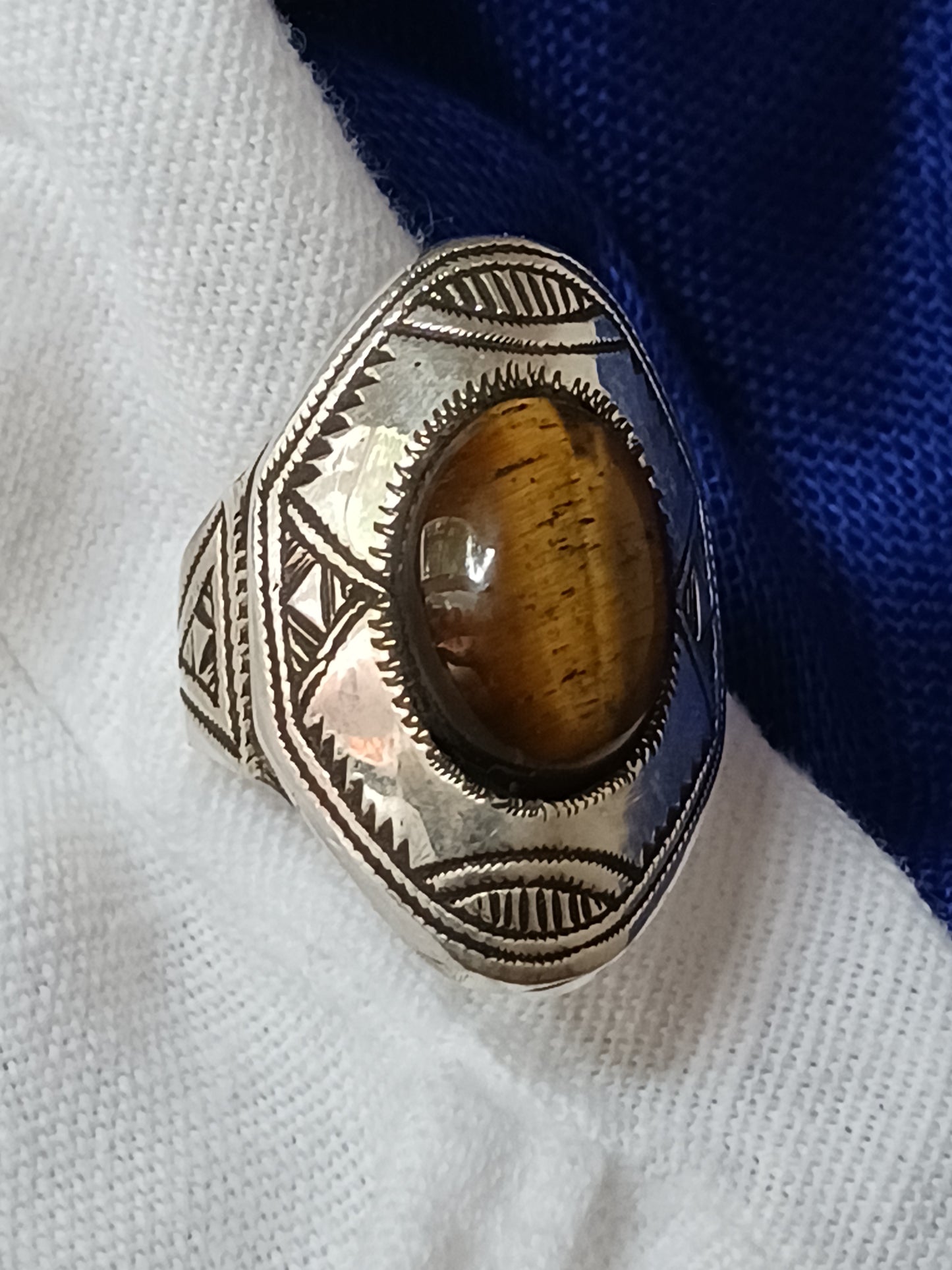 Bague touareg en argent massif