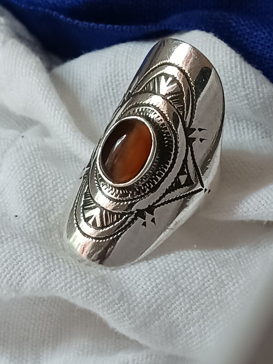 Bague touareg en argent massif