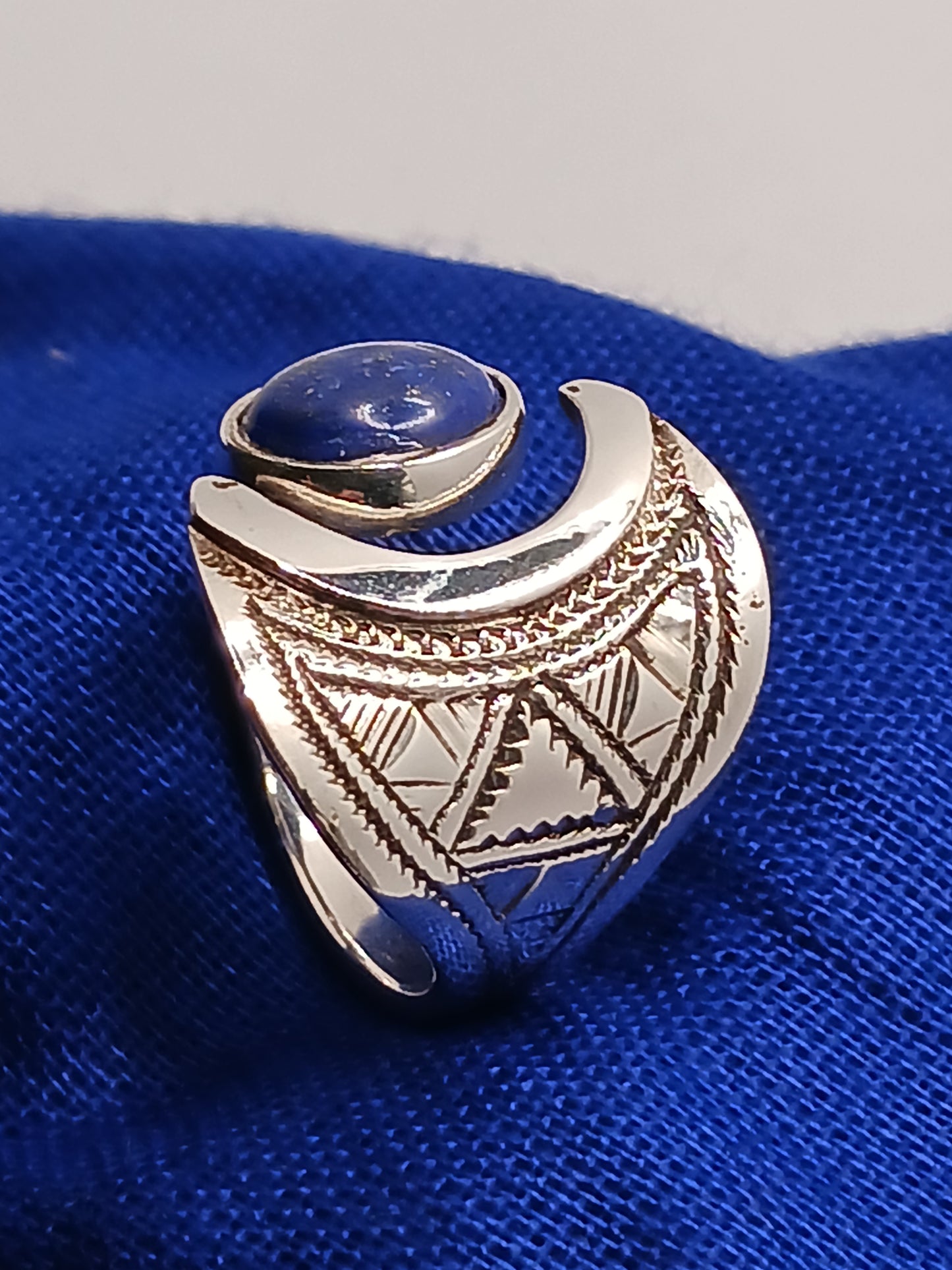 Bague touareg en argent massif