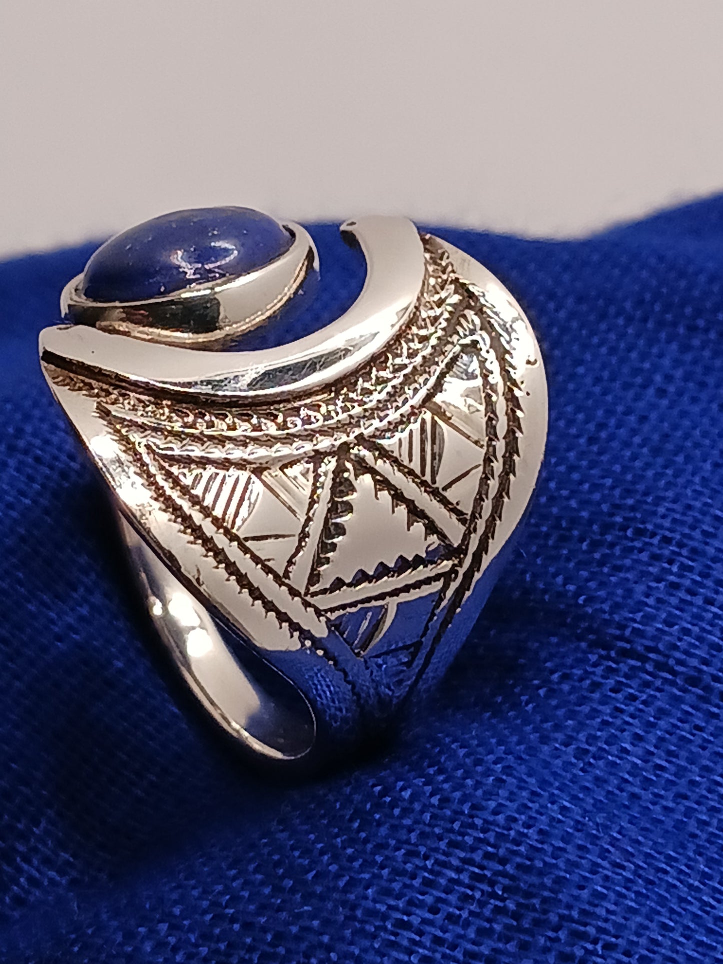 Bague touareg en argent massif