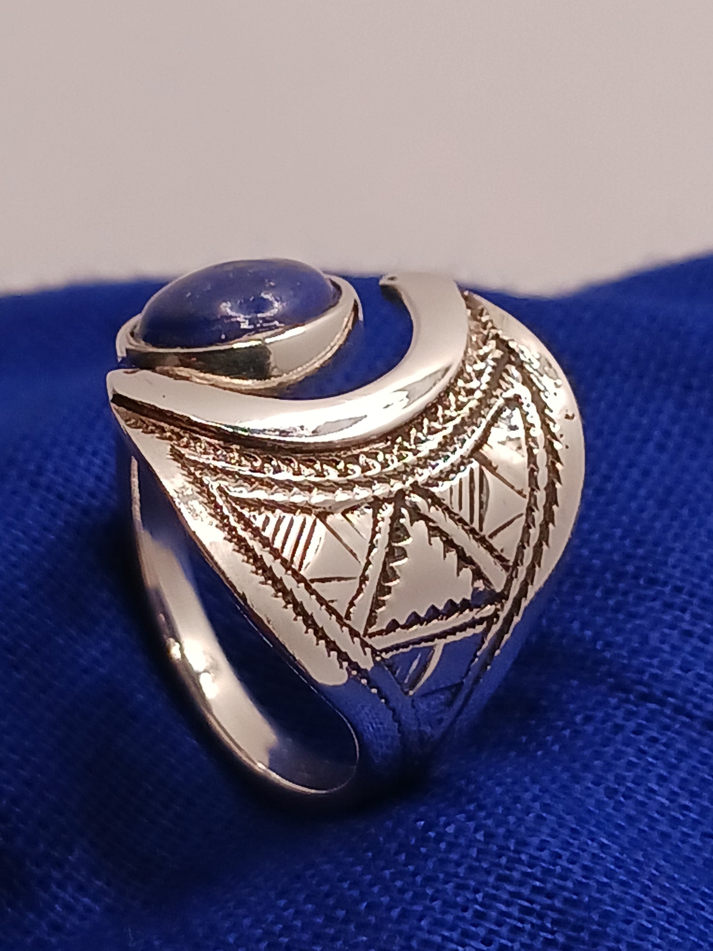 Bague touareg en argent massif
