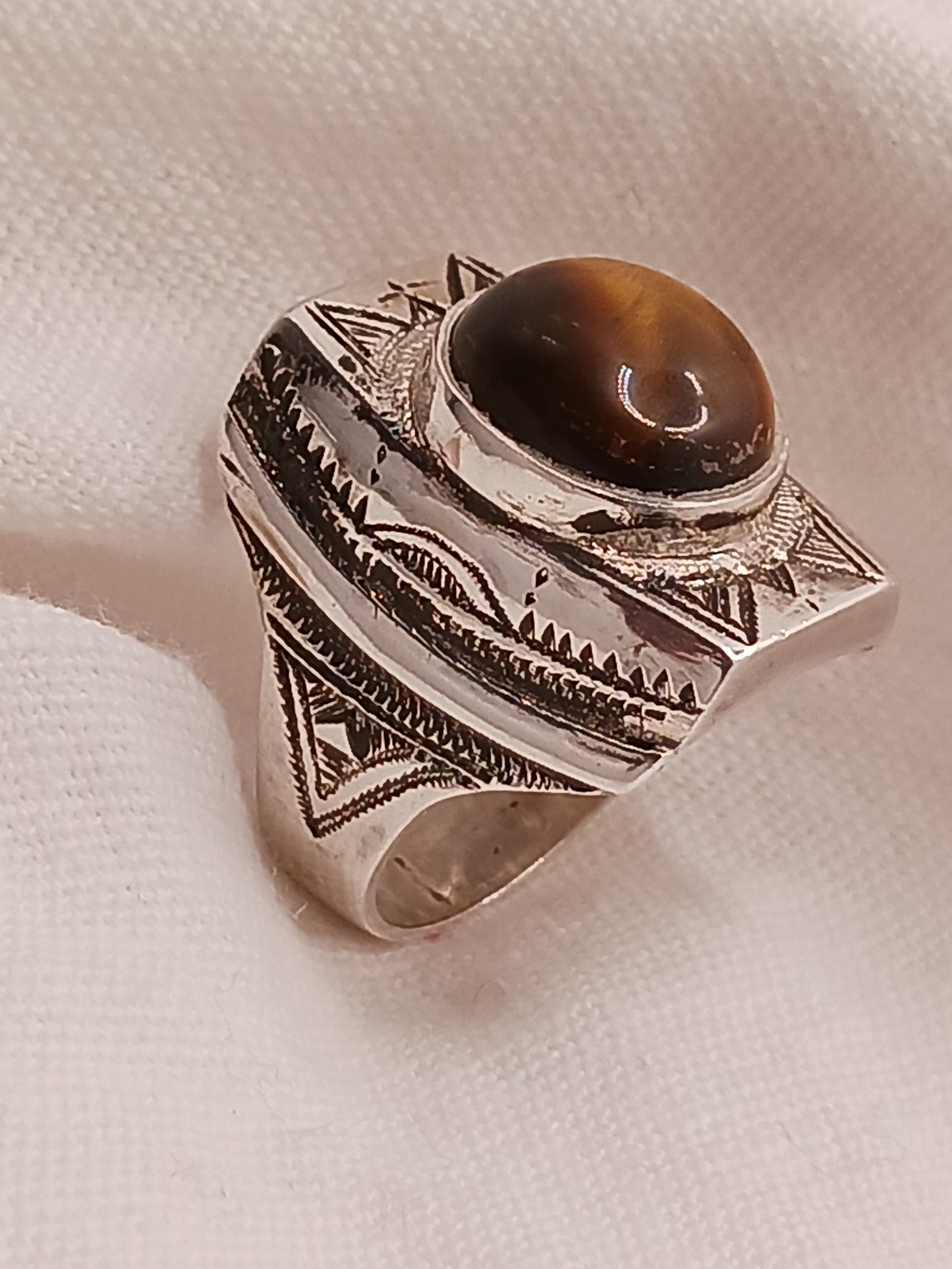 Bague touareg en argent massif