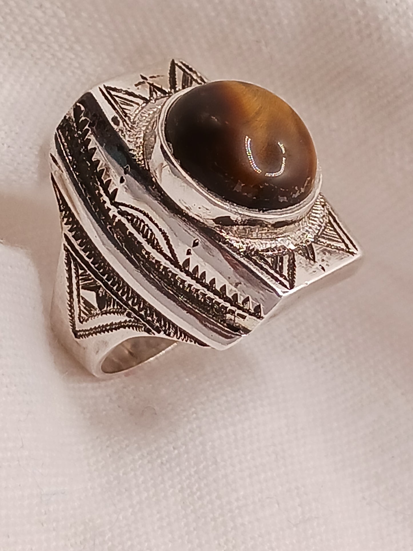 Bague touareg en argent massif