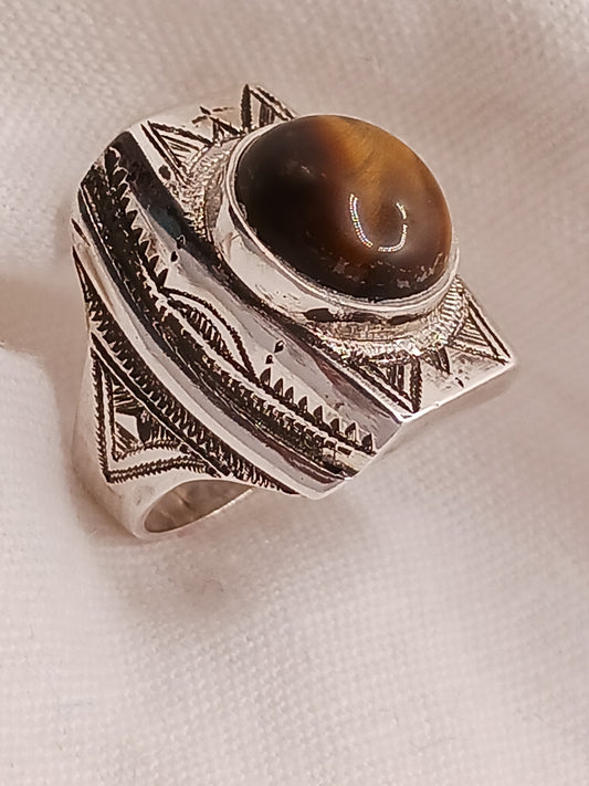 Bague touareg en argent massif