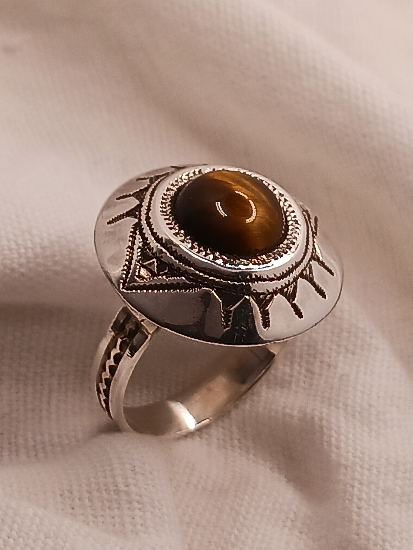Bague touareg en argent massif