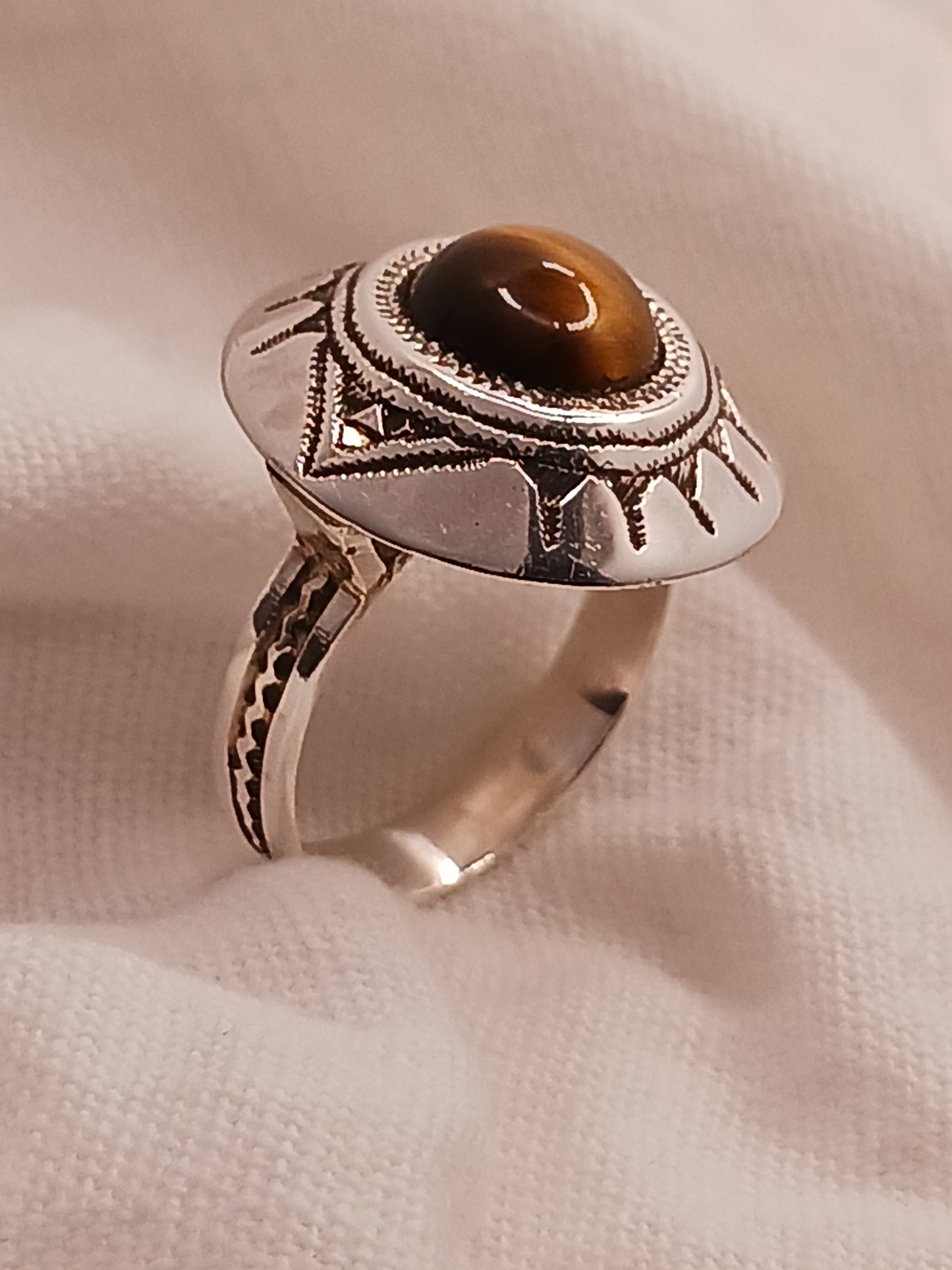 Bague touareg en argent massif