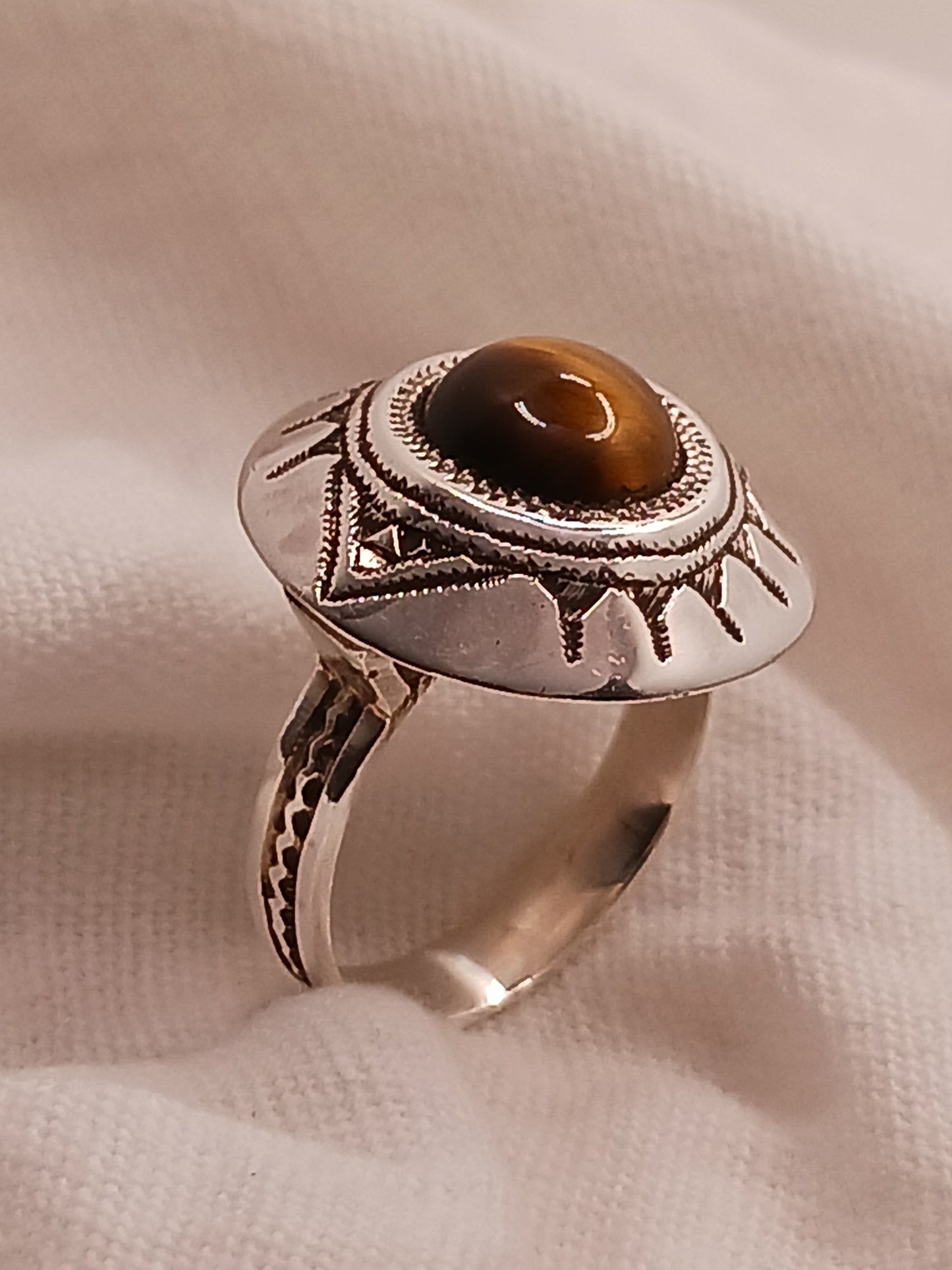 Bague touareg en argent massif