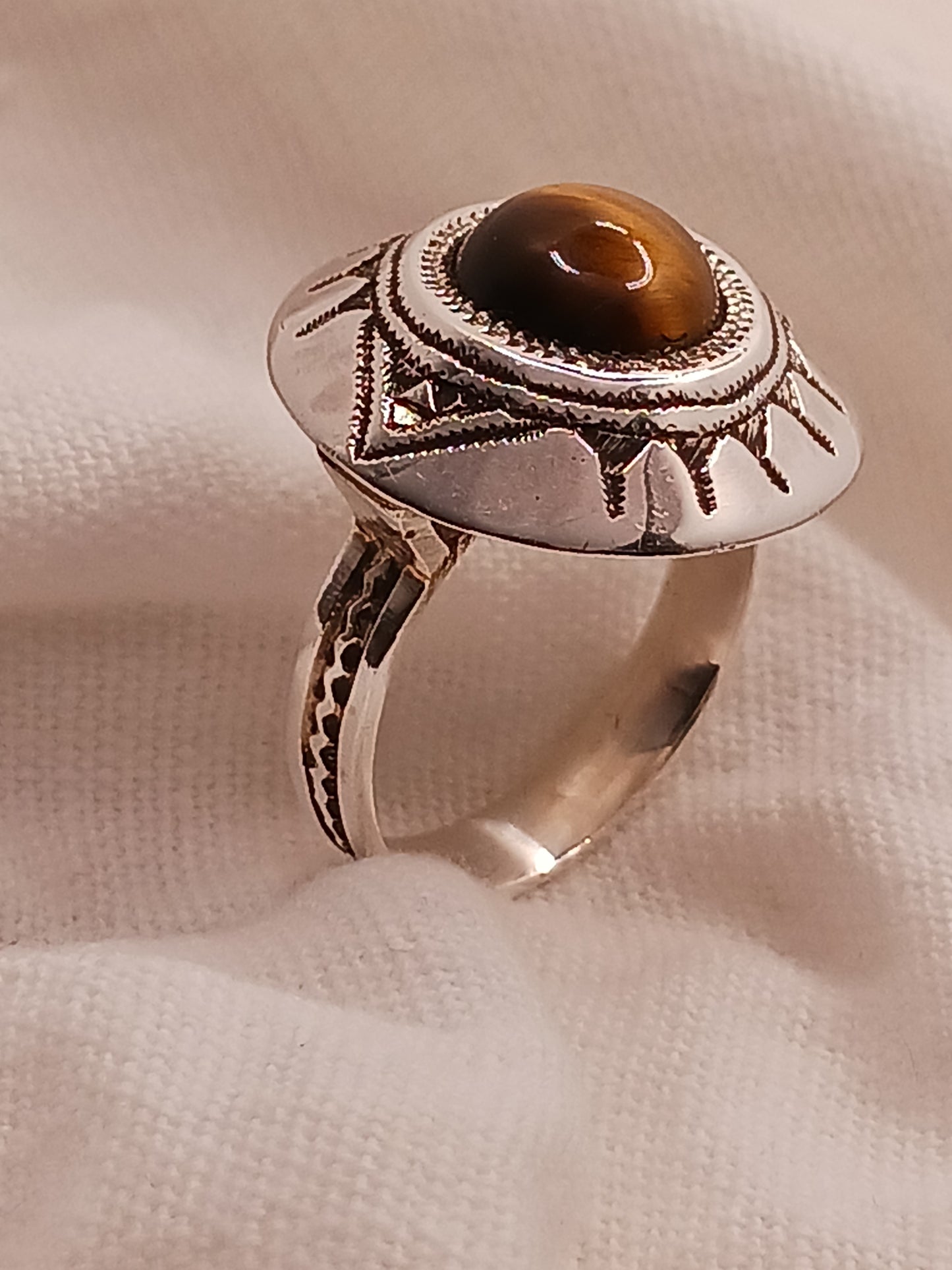 Bague touareg en argent massif