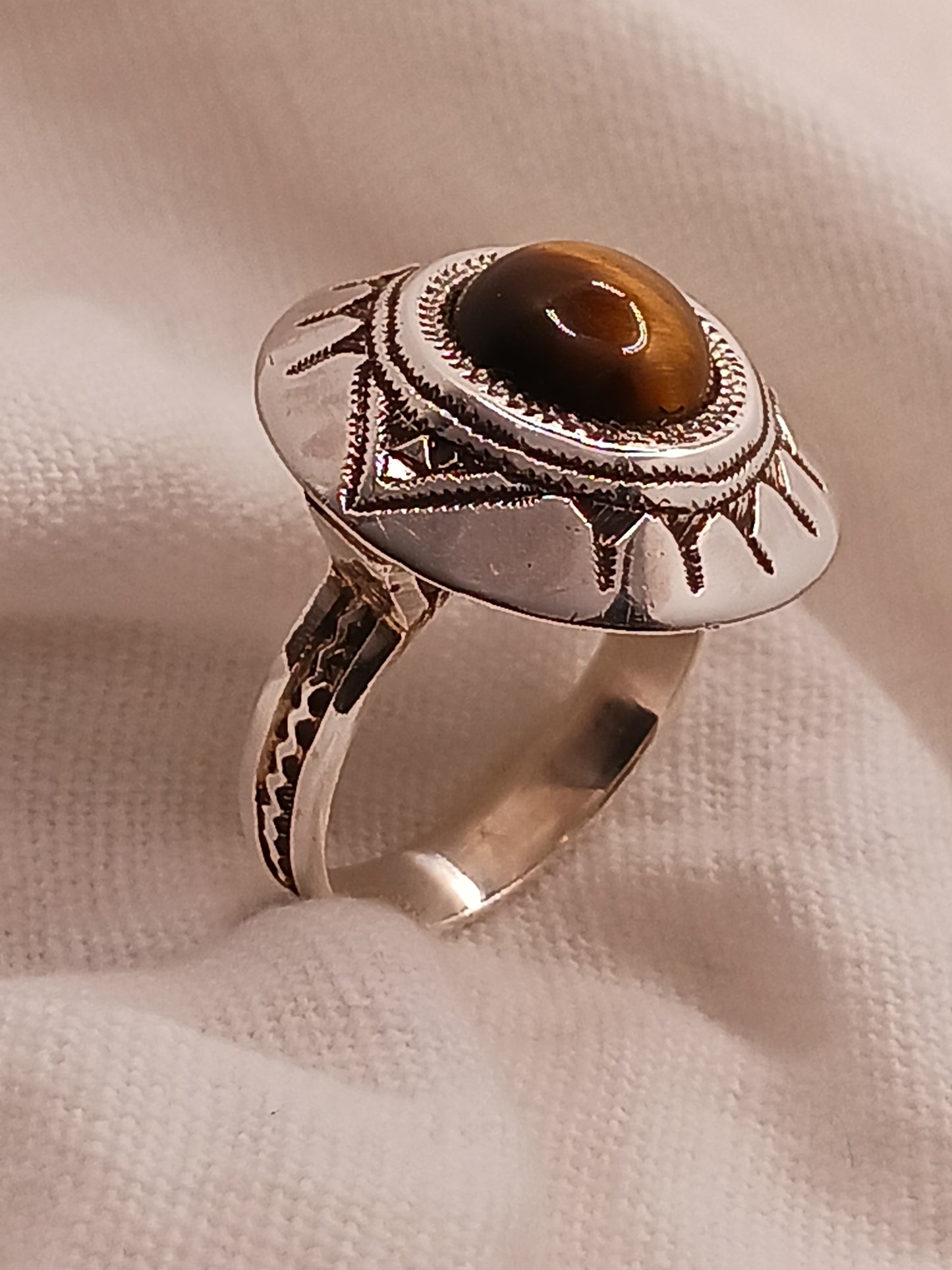 Bague touareg en argent massif