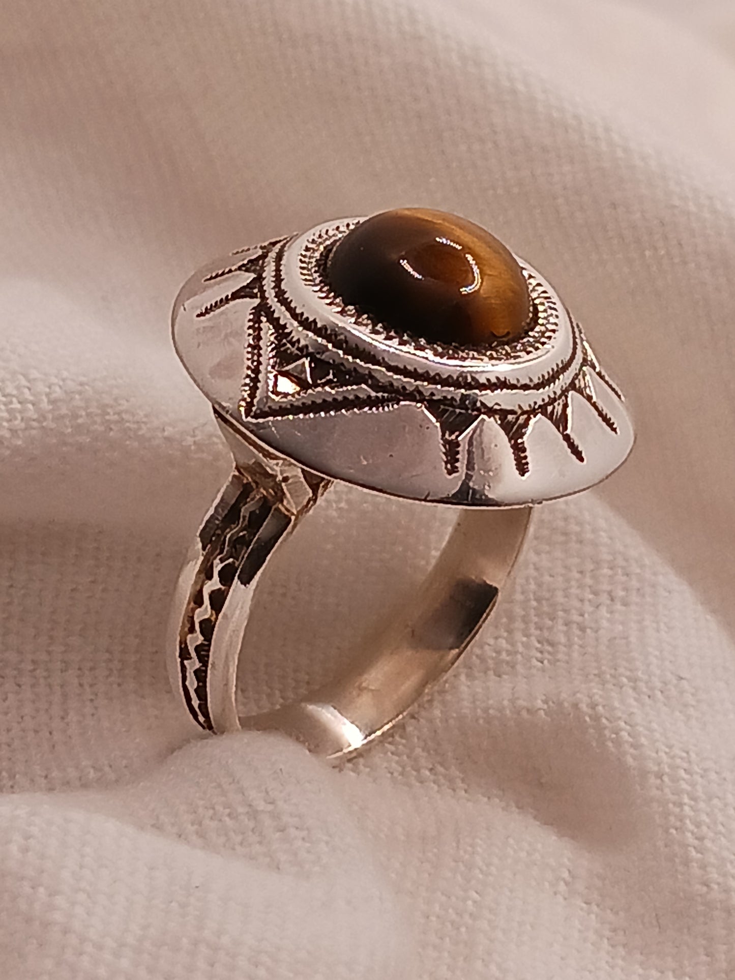 Bague touareg en argent massif