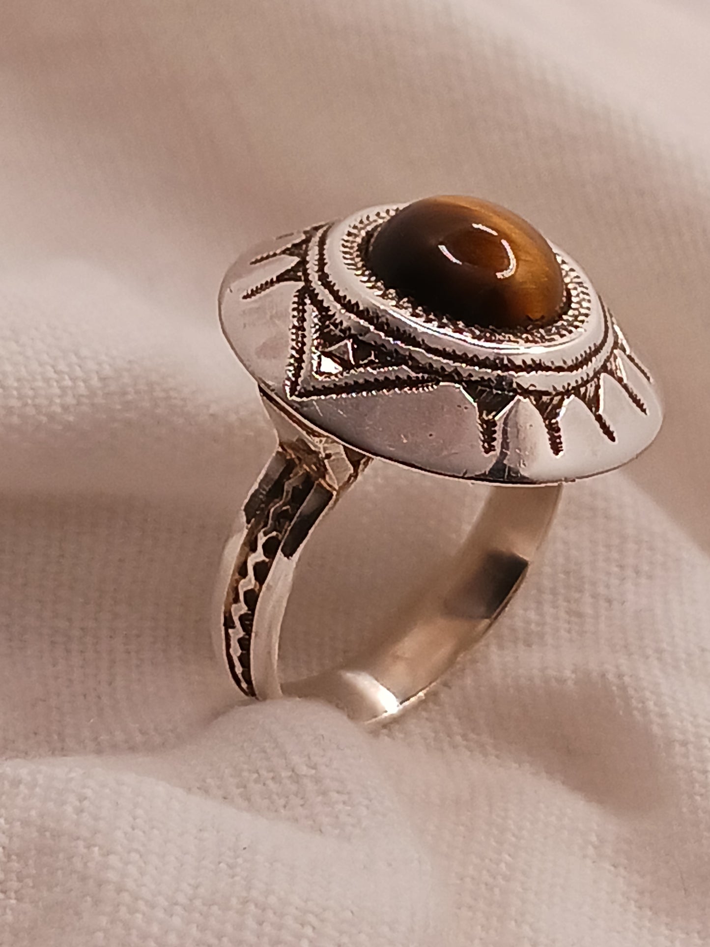 Bague touareg en argent massif
