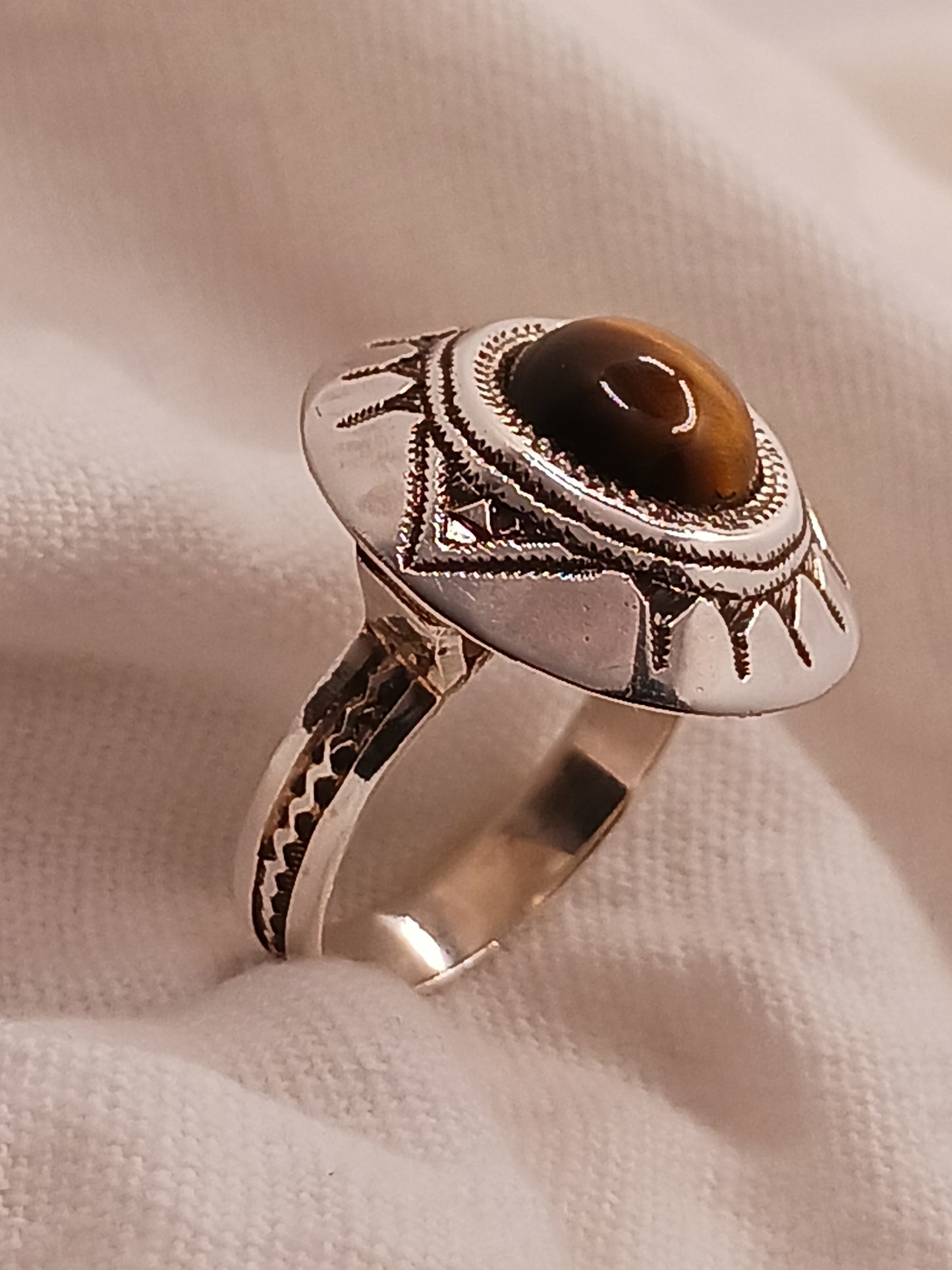 Bague touareg en argent massif