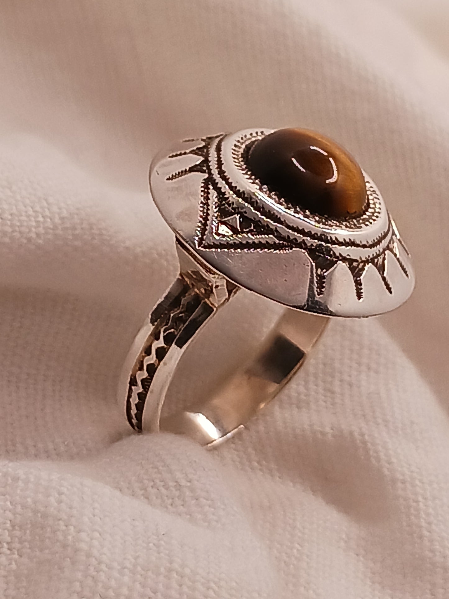 Bague touareg en argent massif