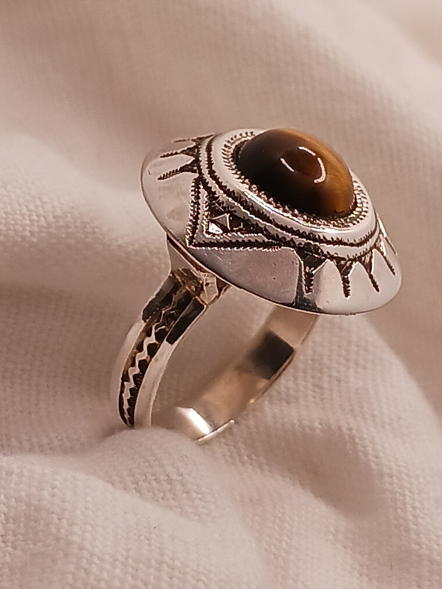 Bague touareg en argent massif