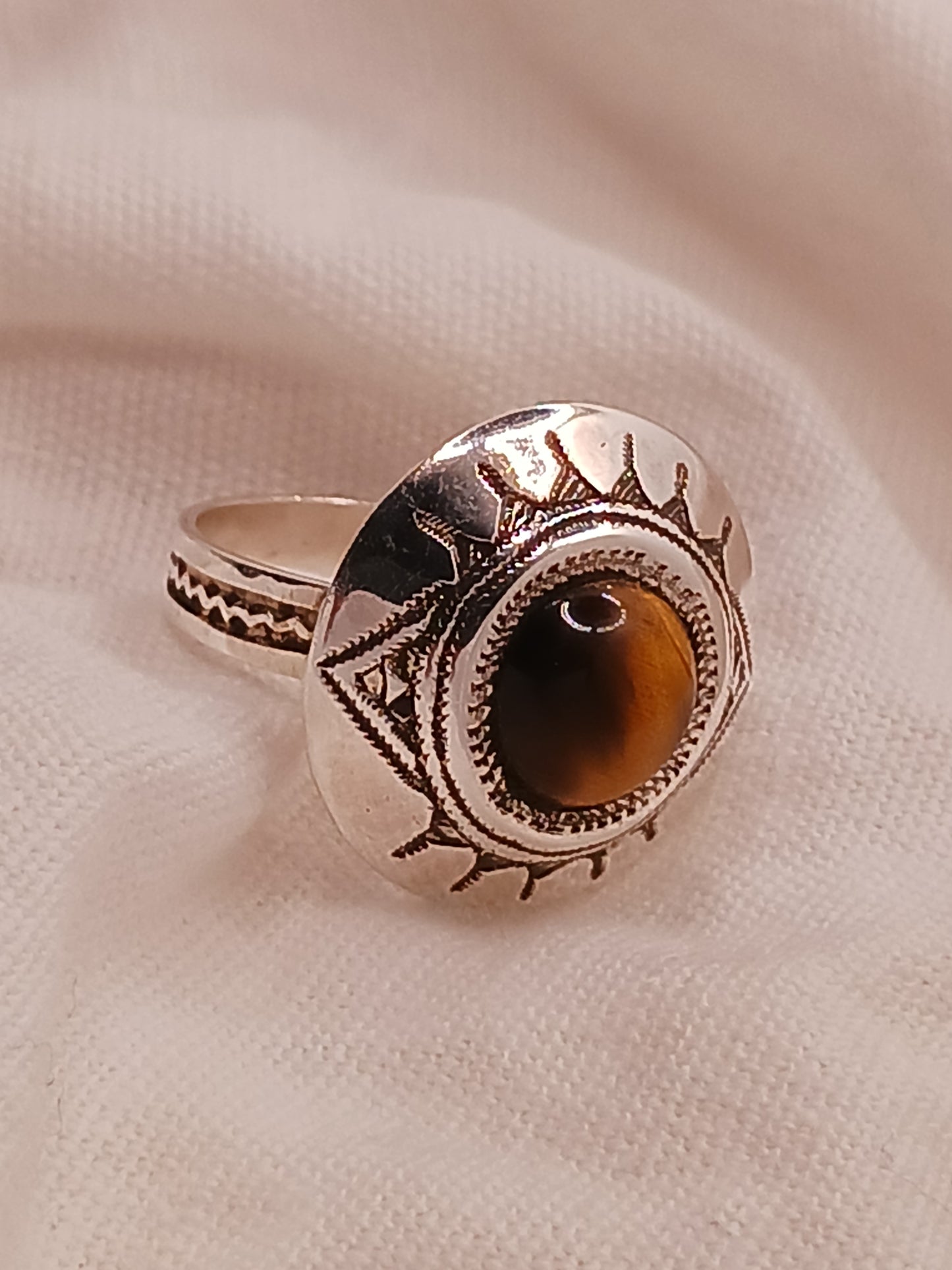 Bague touareg en argent massif
