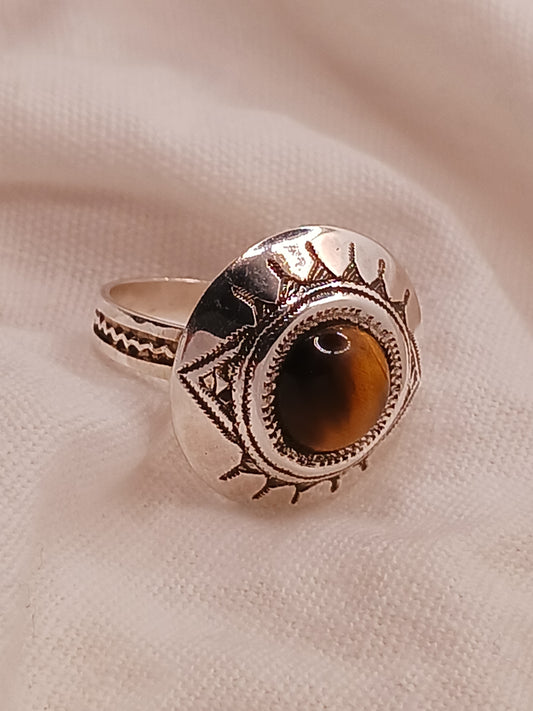 Bague touareg en argent massif