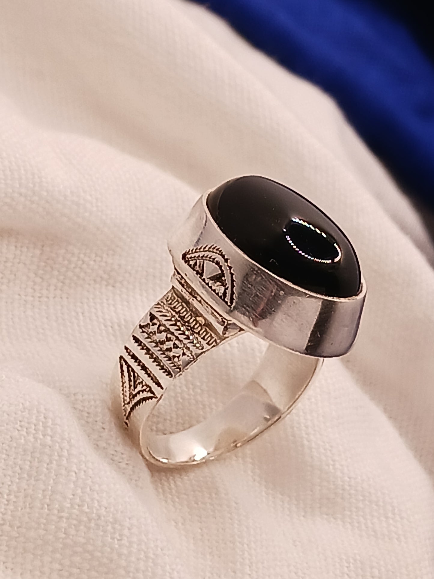 Bague touareg en argent massif