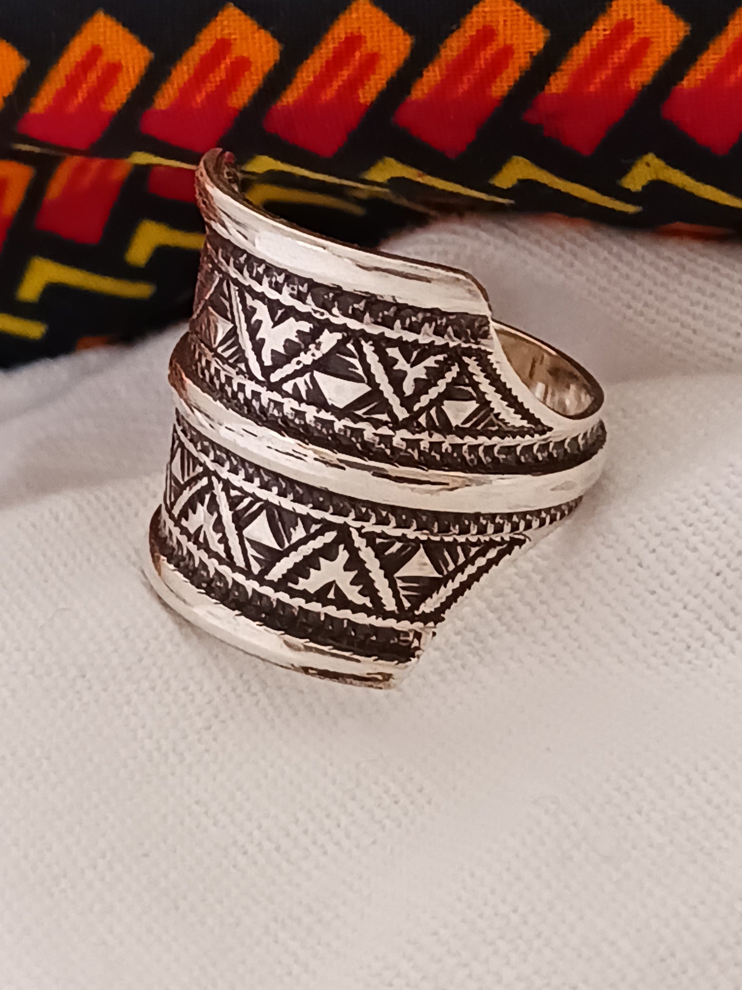 Bague touareg en argent massif