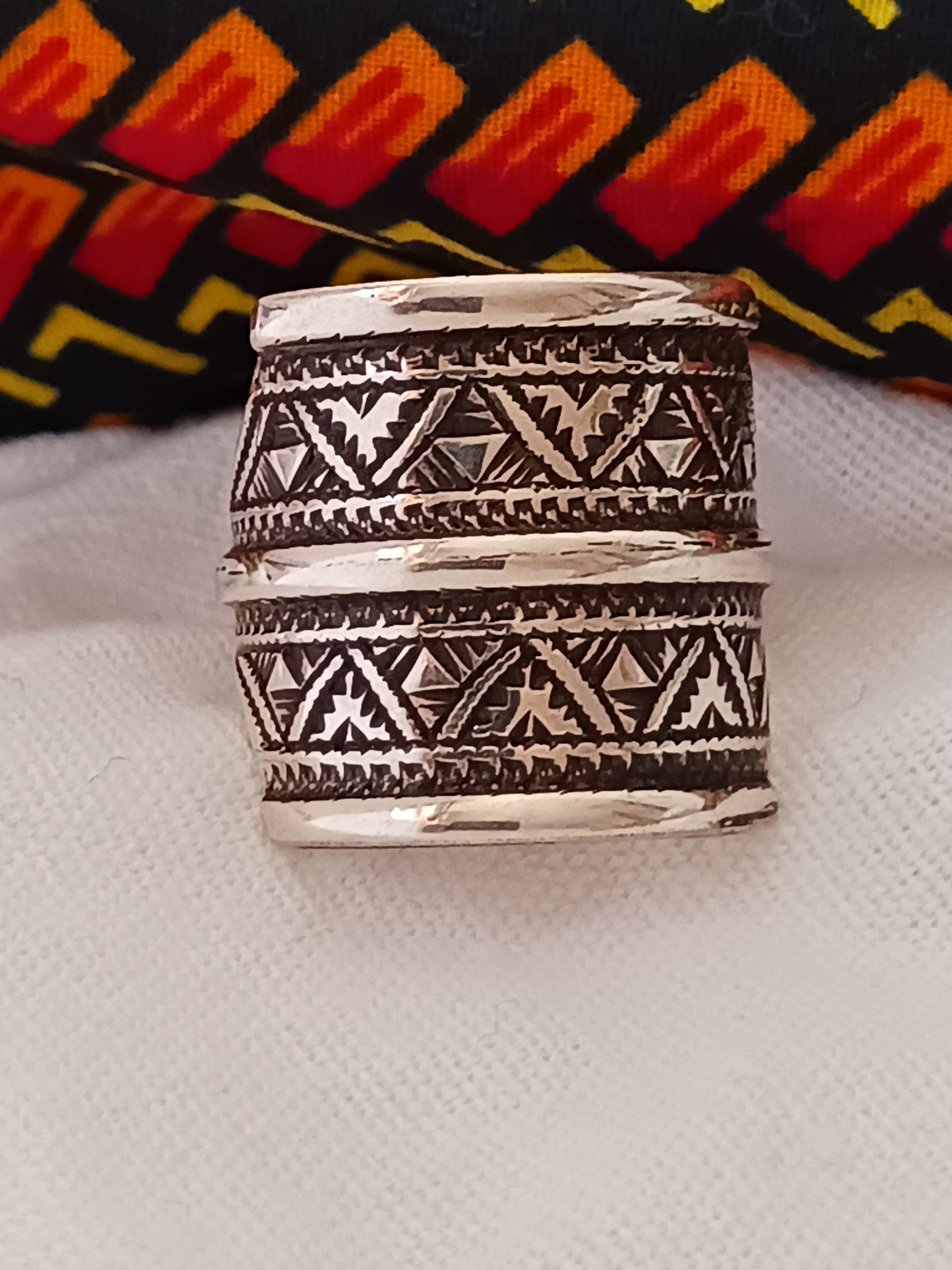 Bague touareg en argent massif