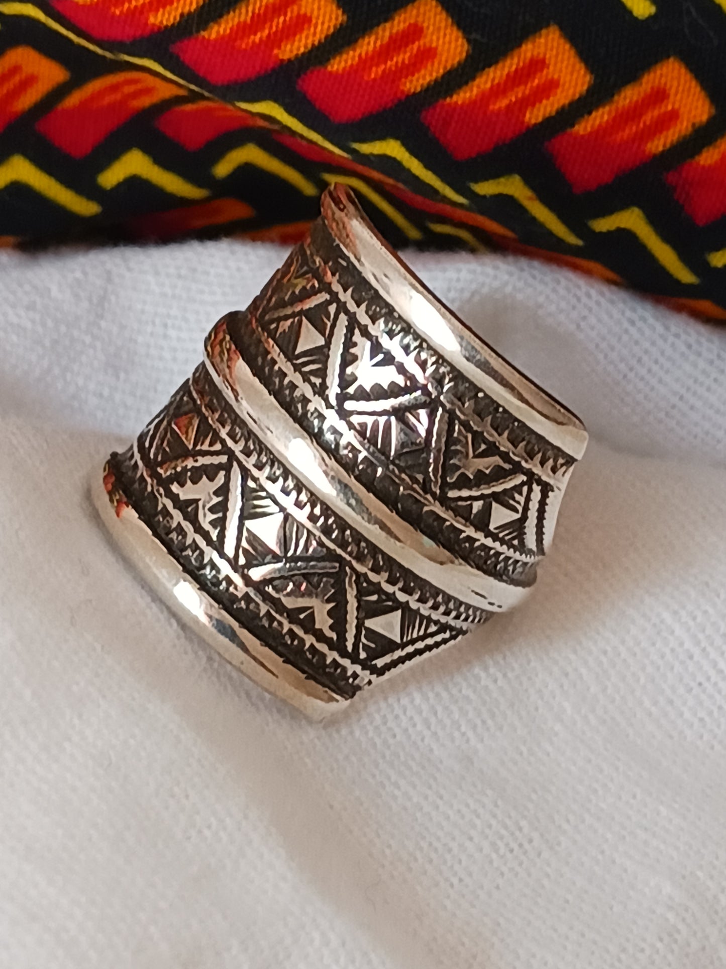 Bague touareg en argent massif