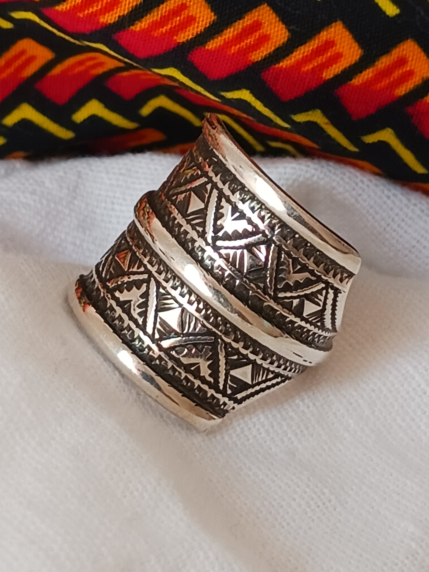 Bague touareg en argent massif