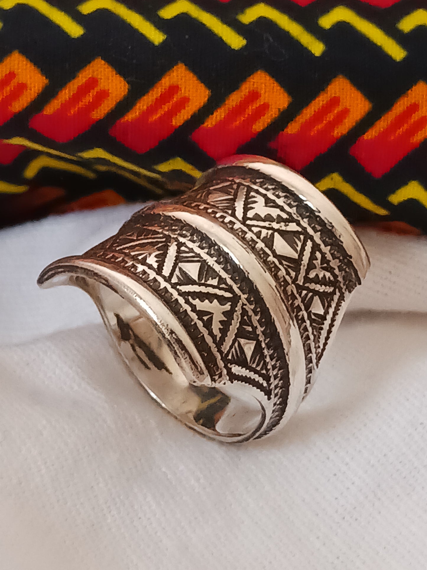 Bague touareg en argent massif