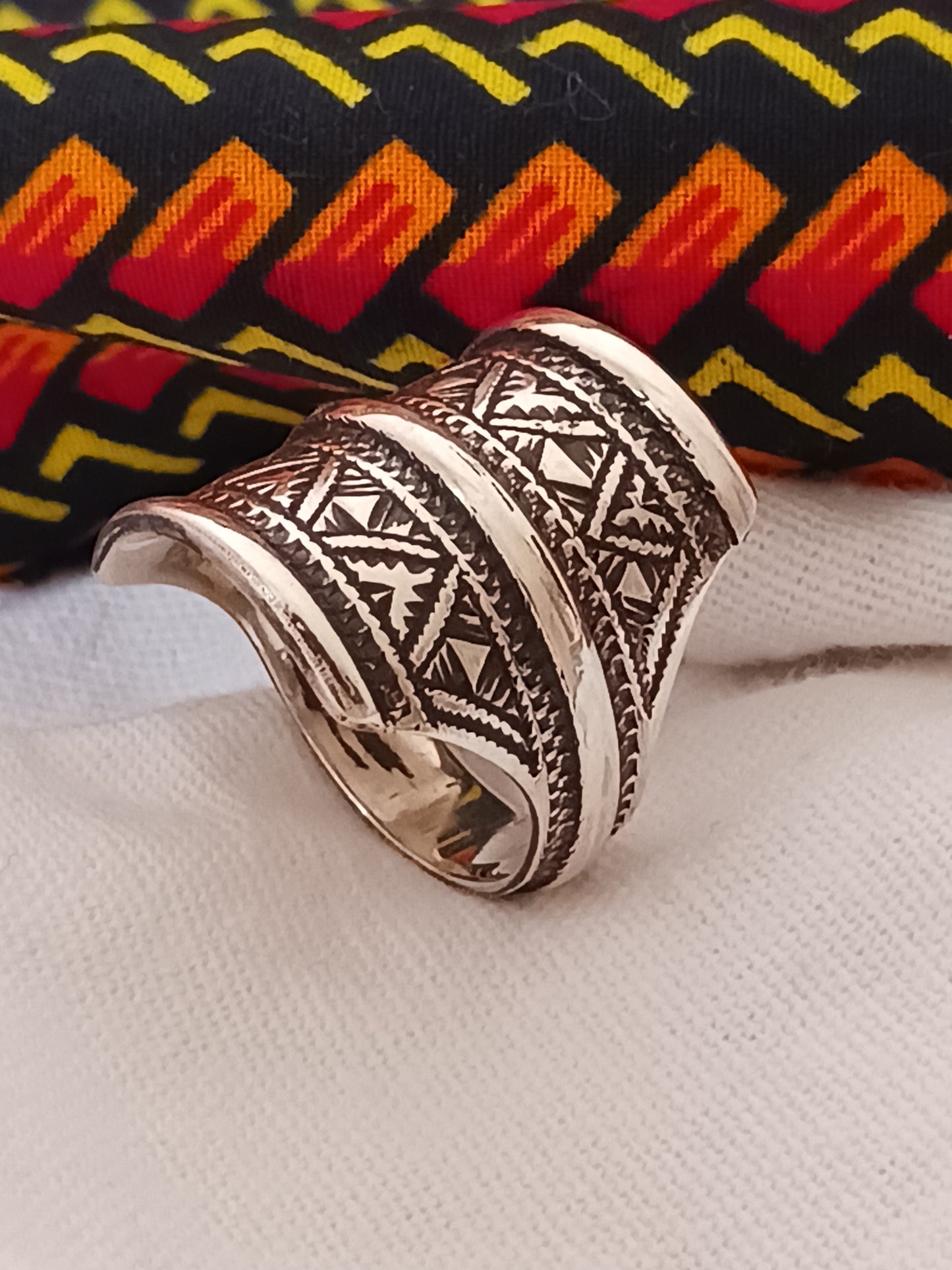 Bague touareg en argent massif