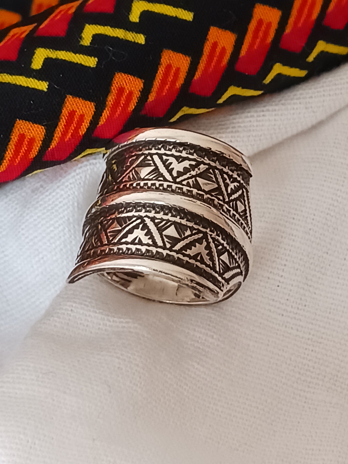 Bague touareg en argent massif
