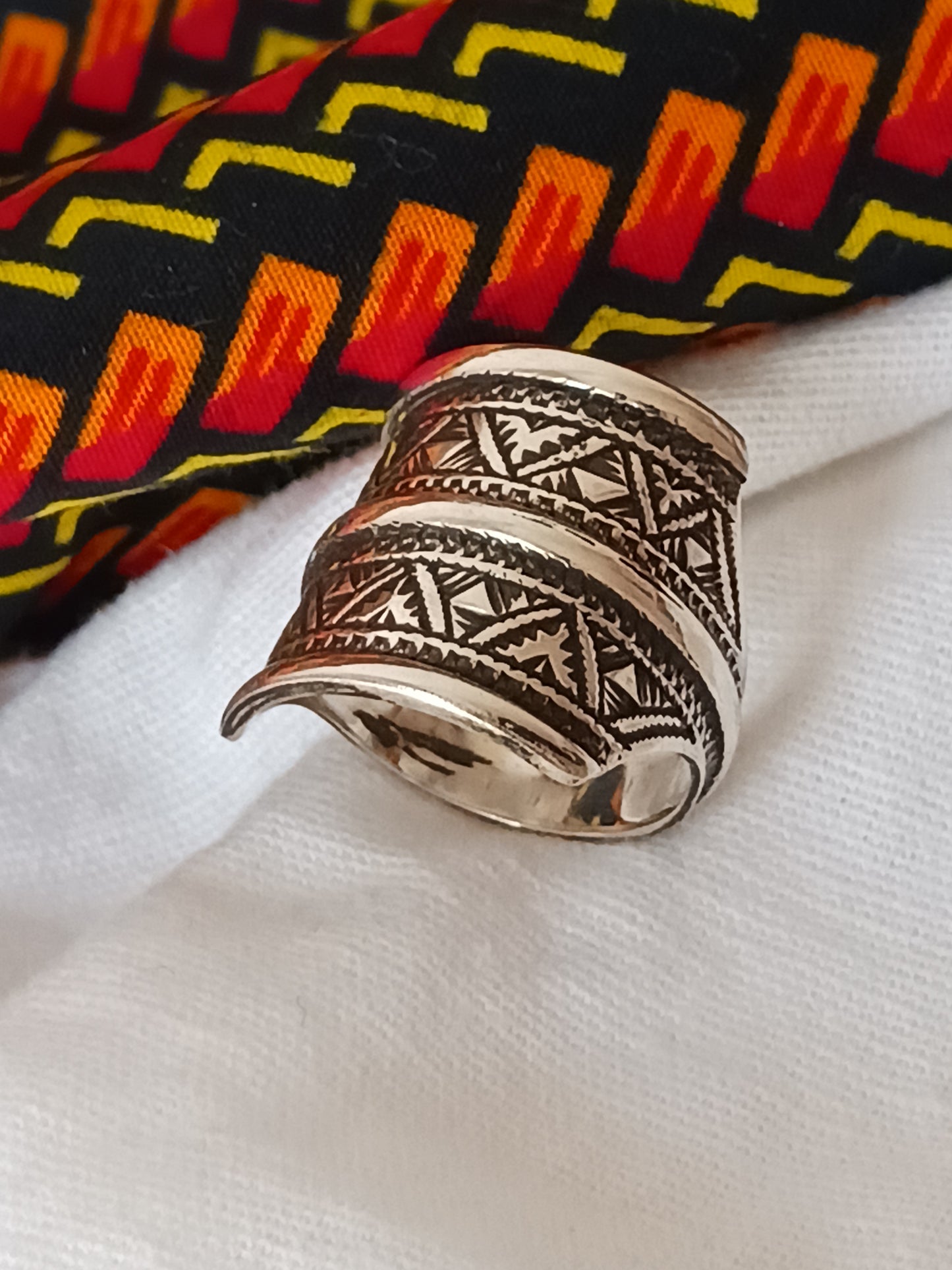 Bague touareg en argent massif