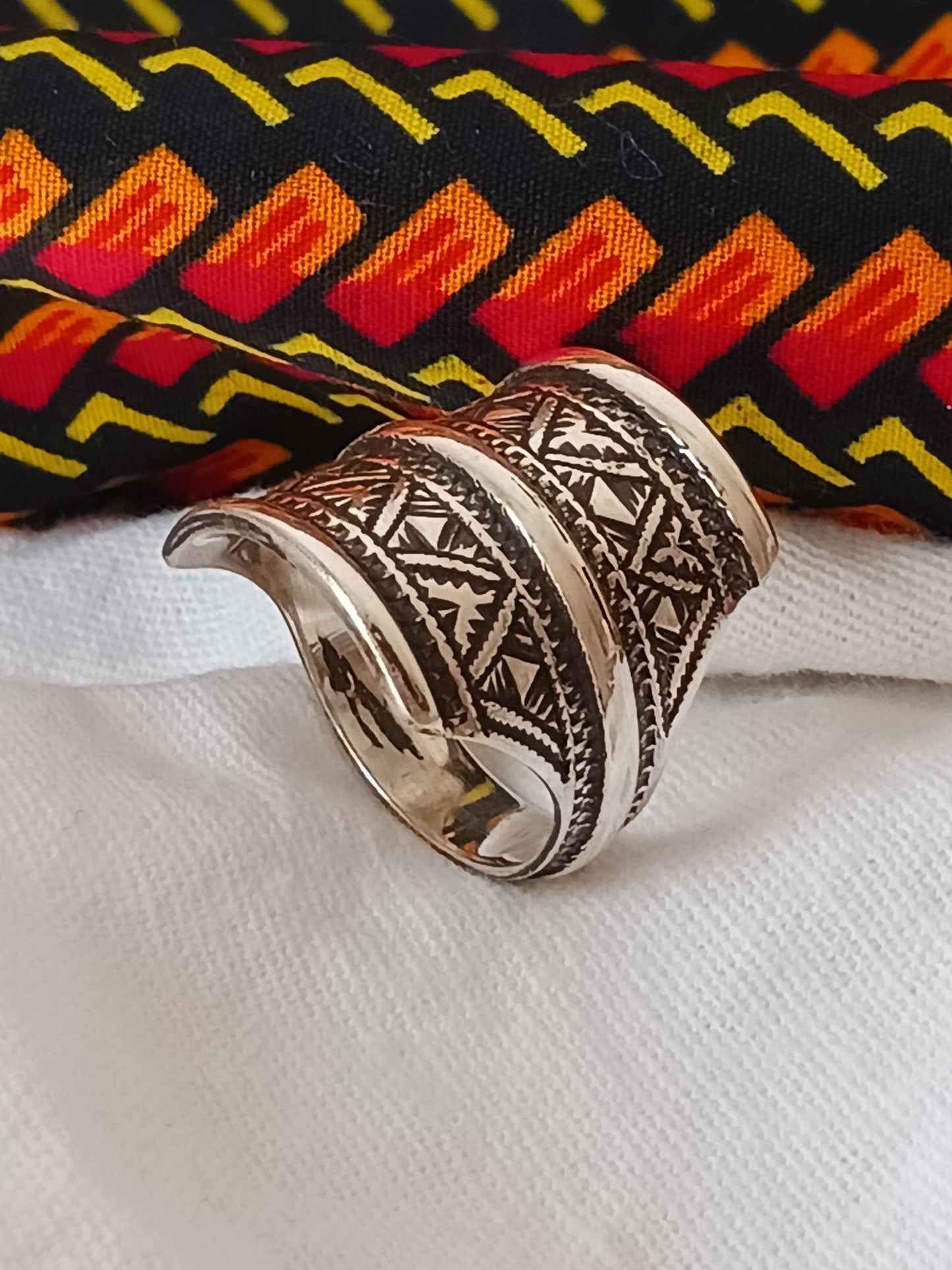 Bague touareg en argent massif