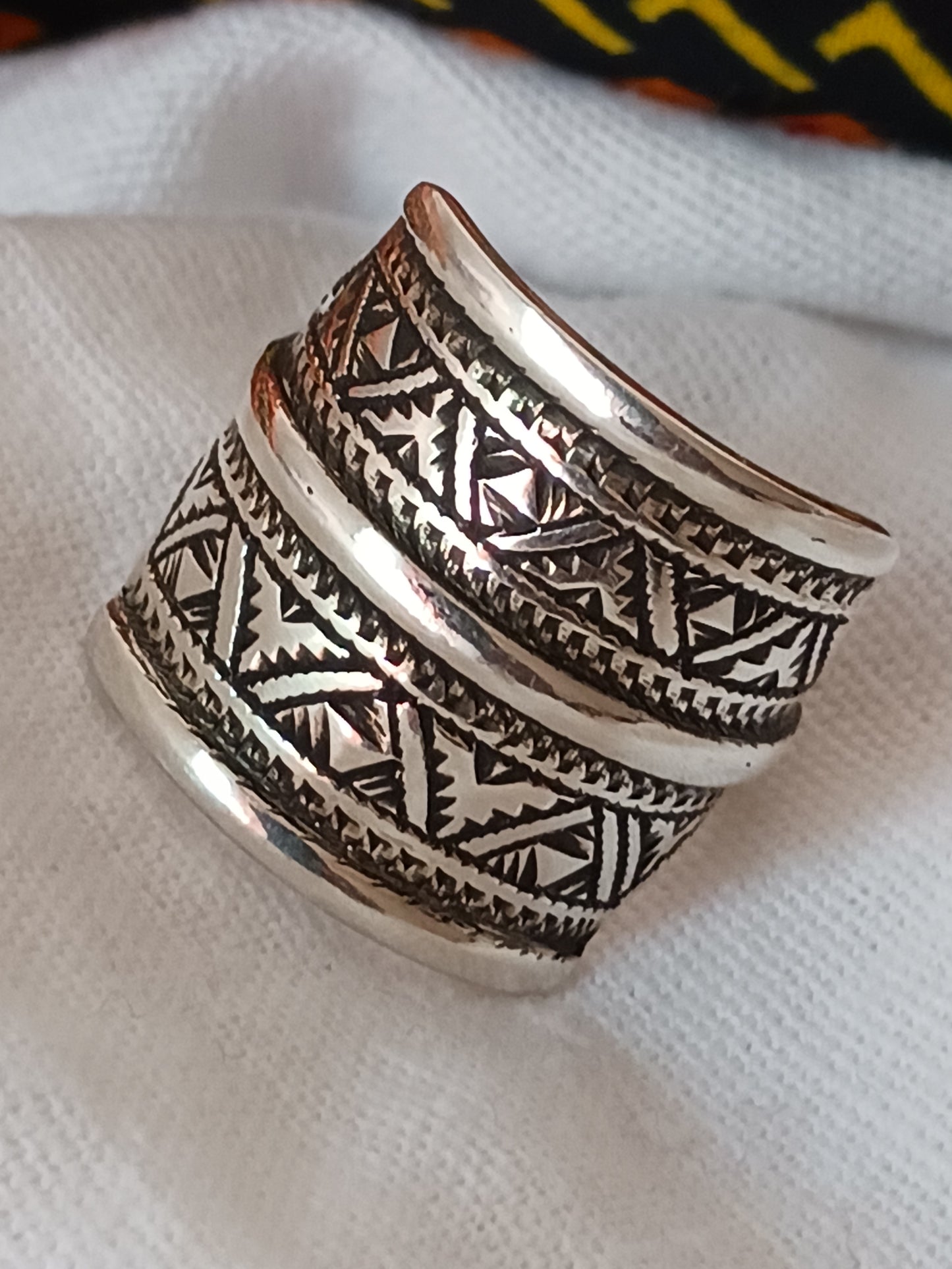 Bague touareg en argent massif