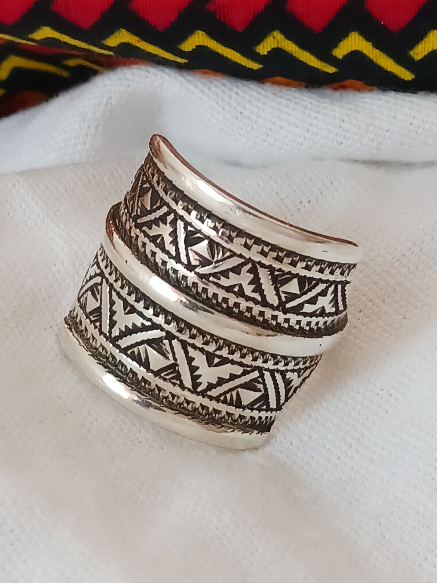 Bague touareg en argent massif