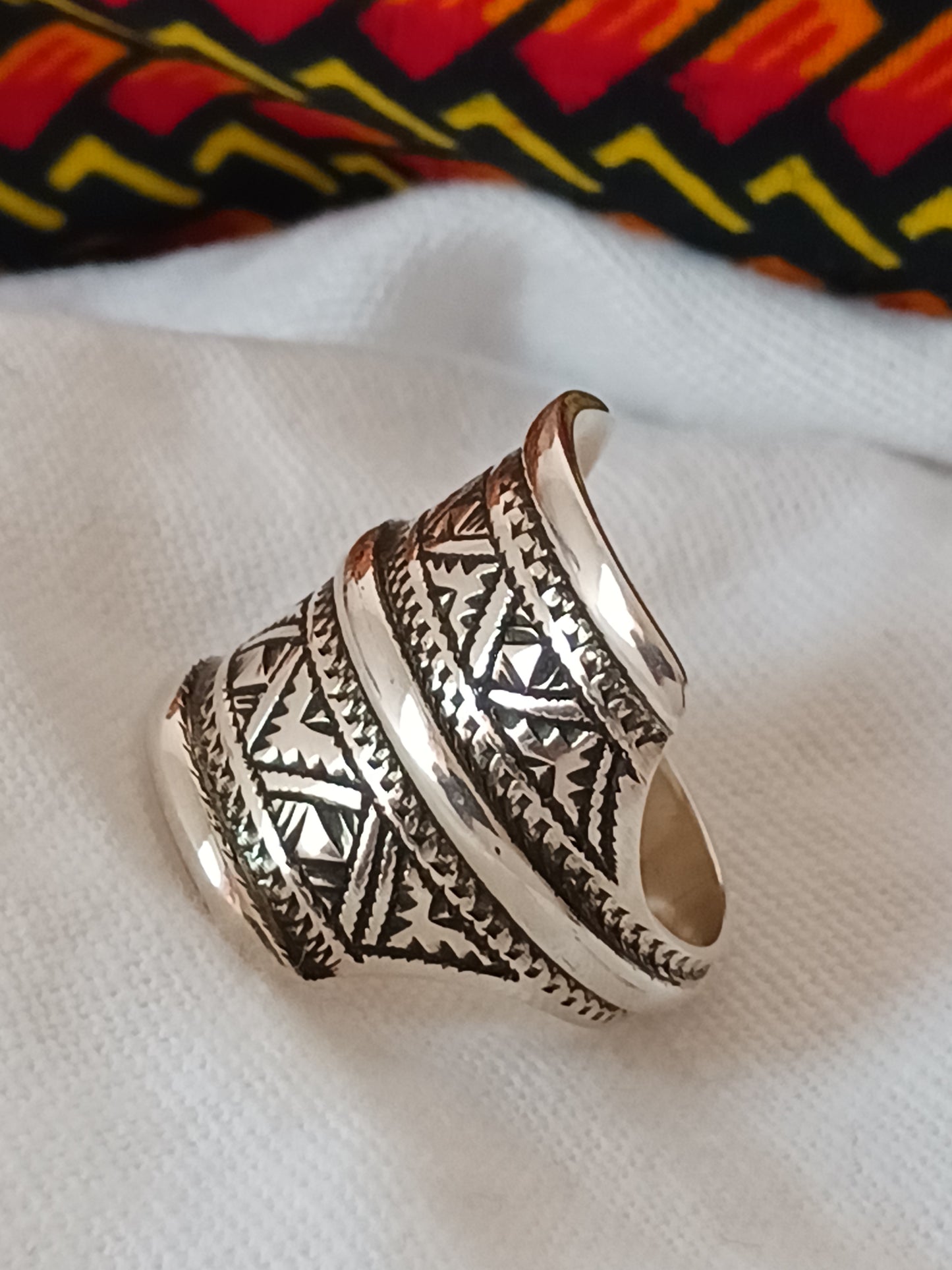 Bague touareg en argent massif