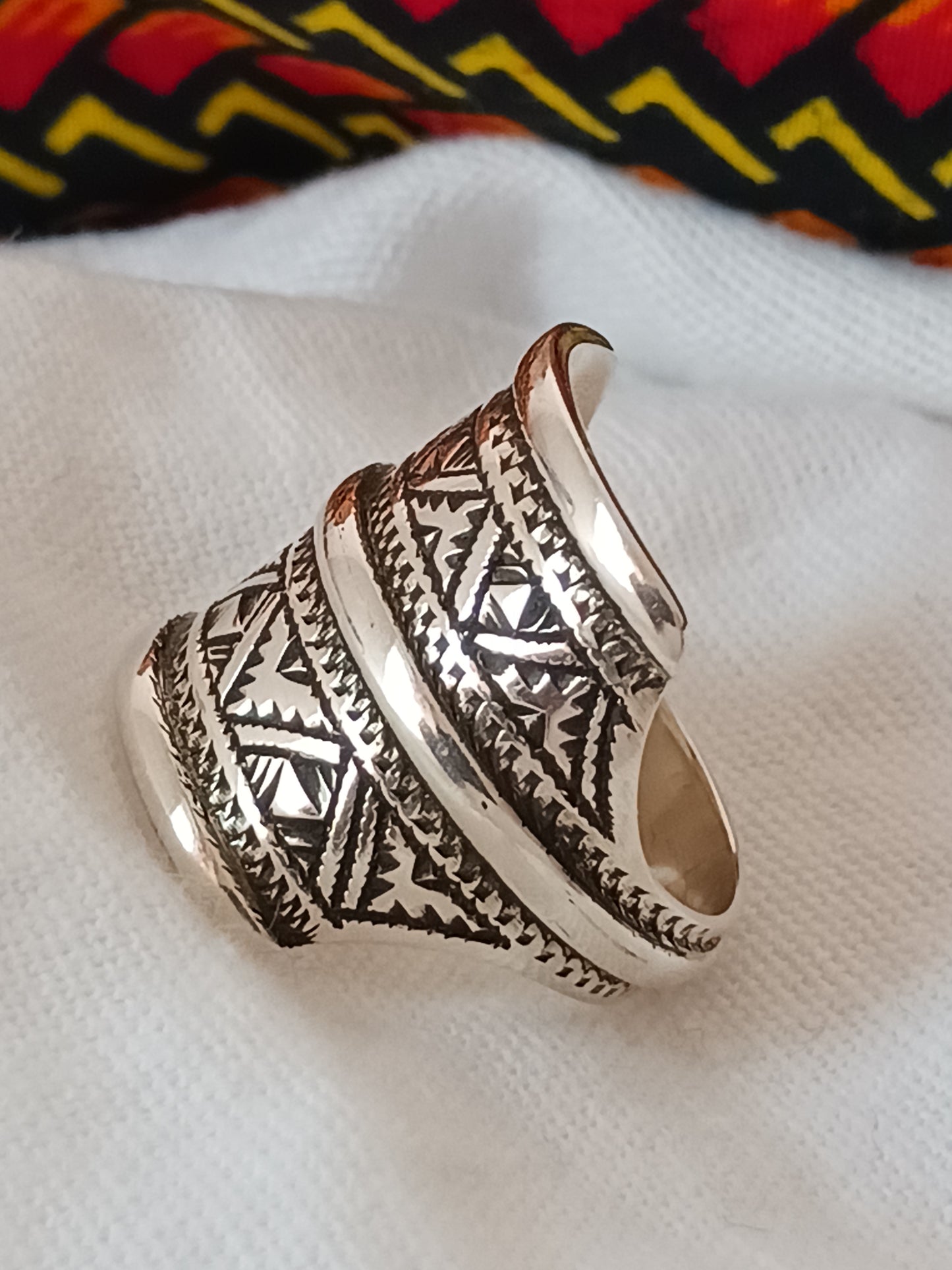 Bague touareg en argent massif