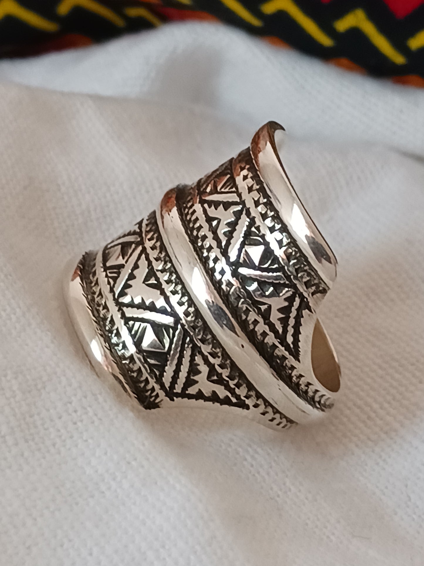 Bague touareg en argent massif
