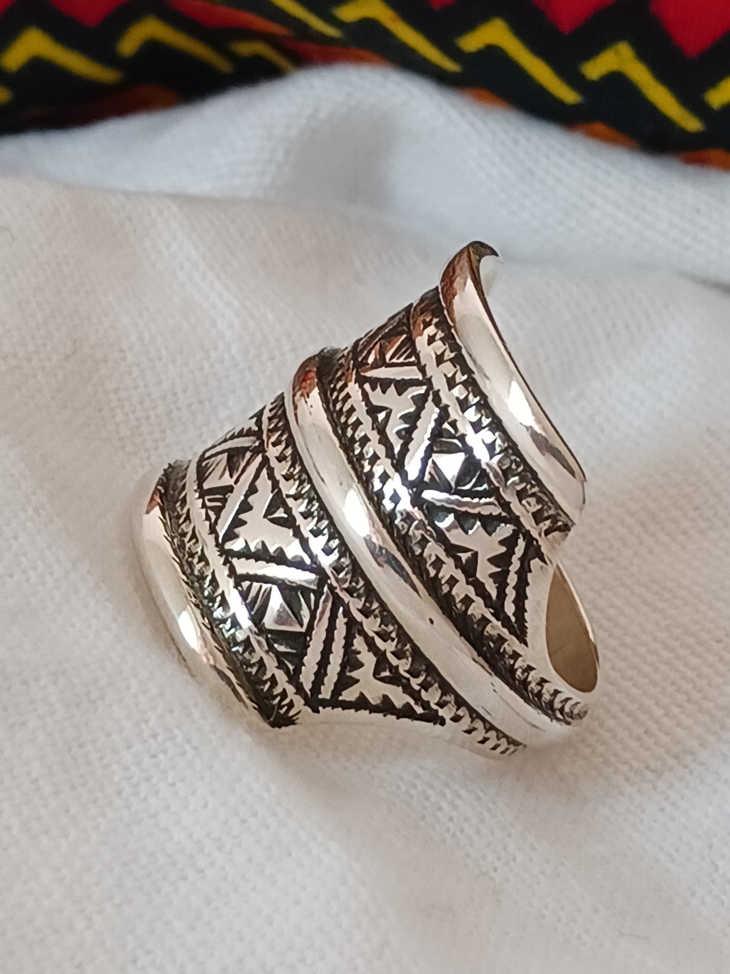 Bague touareg en argent massif