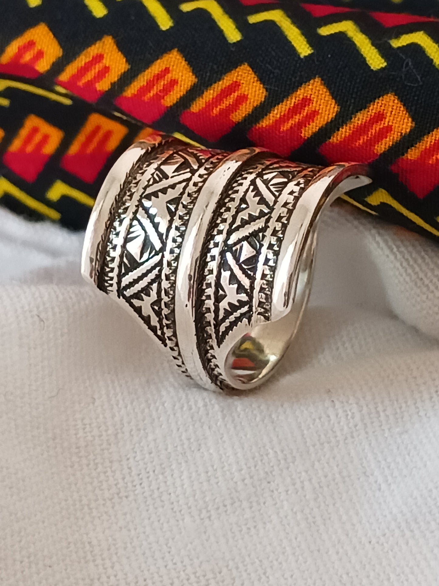 Bague touareg en argent massif