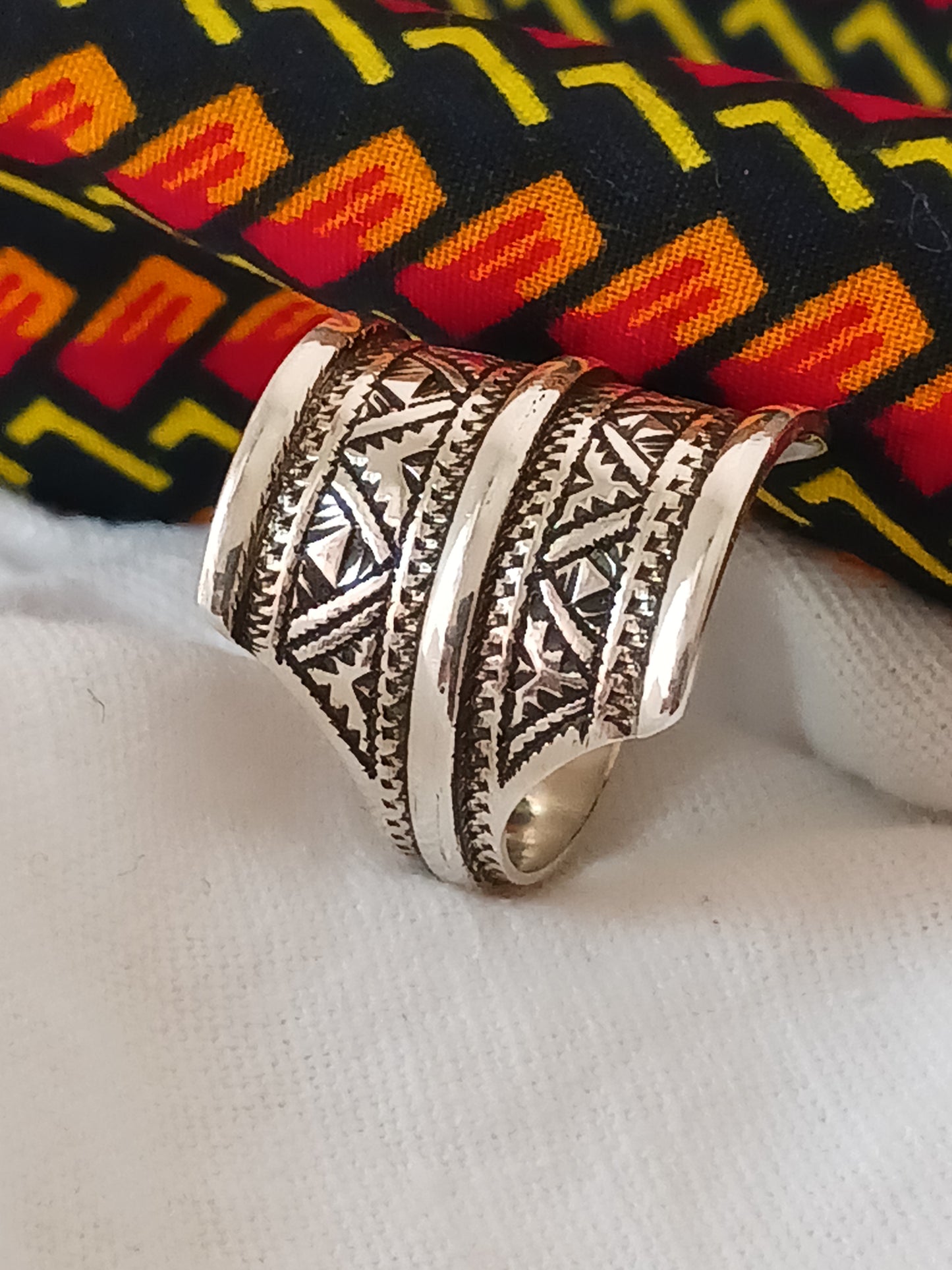 Bague touareg en argent massif