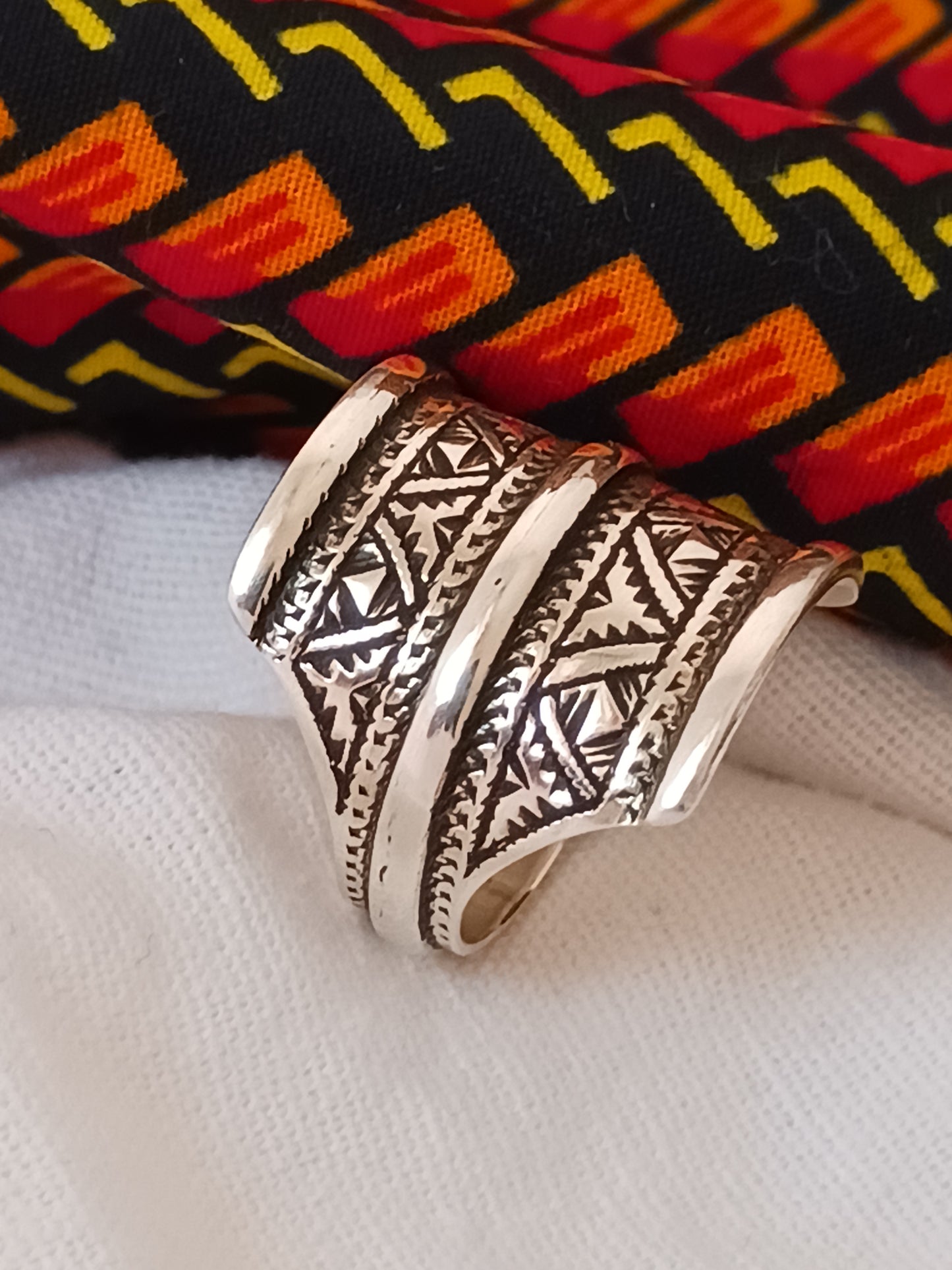 Bague touareg en argent massif